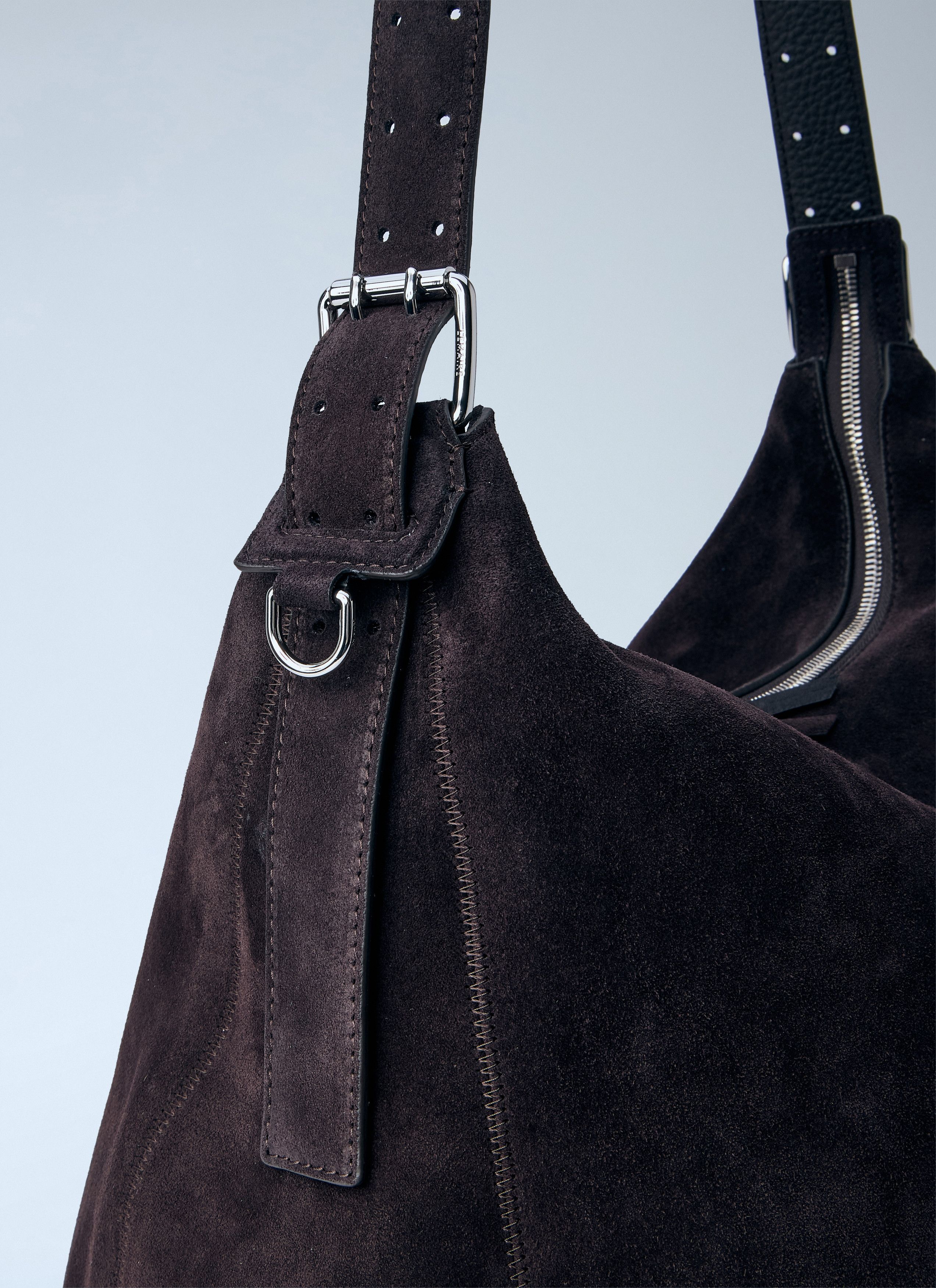 Lemaire Belted Hobo Bag in Suede Size ONE SIZE - 4 Thumbnail