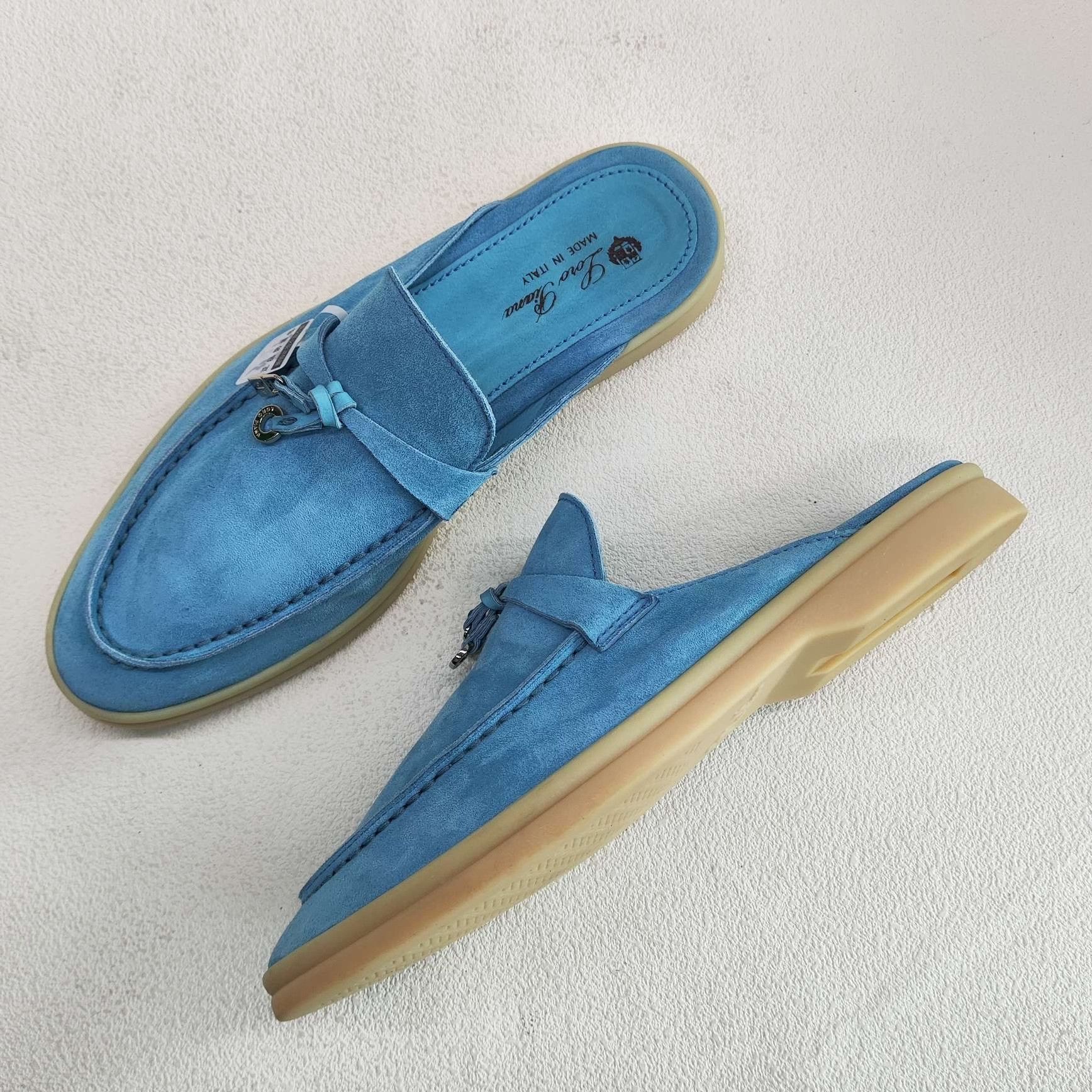 Loro Piana Loro Piana Suede Summer Walk Slip Ons Size 36.5 Size US 6.5 / IT 36.5 - 9 Thumbnail