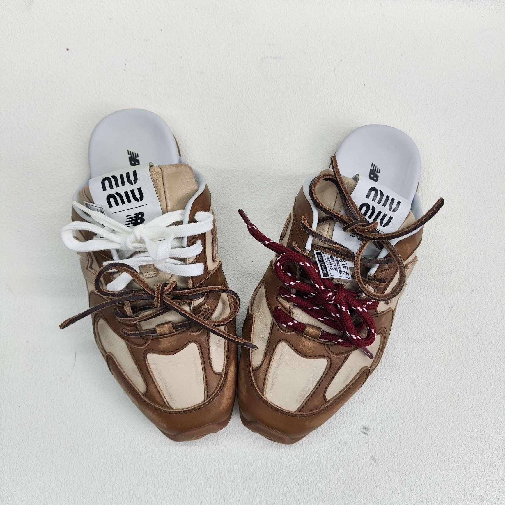 Miu Miu × New Balance Miu Miu x New Balance Leather Mules Size 36 Size US 6 / IT 36 - 9 Thumbnail