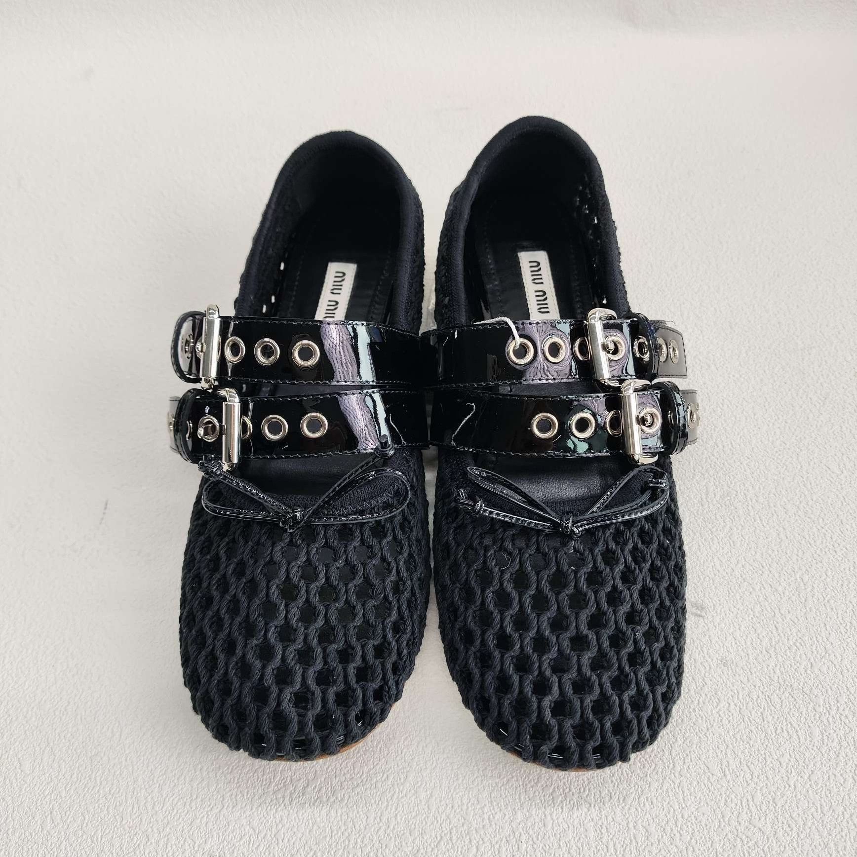 Miu Miu Miu Miu Knitted Buckle Ballet Flats Size 38.5 Size US 8.5 / IT 38.5 - 3 Thumbnail