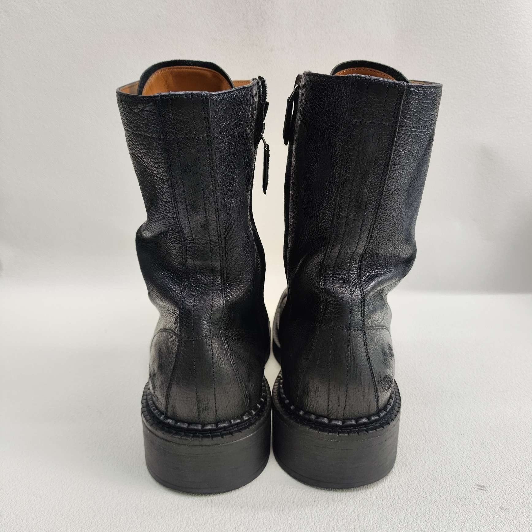 Miu Miu Miu Miu Leather Combat Boots Size 40.5 Size US 10.5 / IT 40.5 - 6 Thumbnail