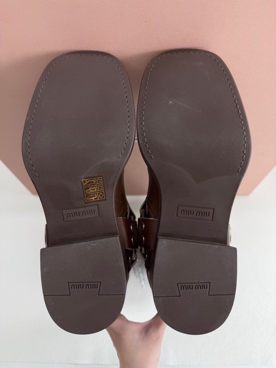 Miu Miu Miu Miu Brown Leather Buckled Motorcycle Boots Size 38.5 Size US 8.5 / IT 38.5 - 9 Thumbnail