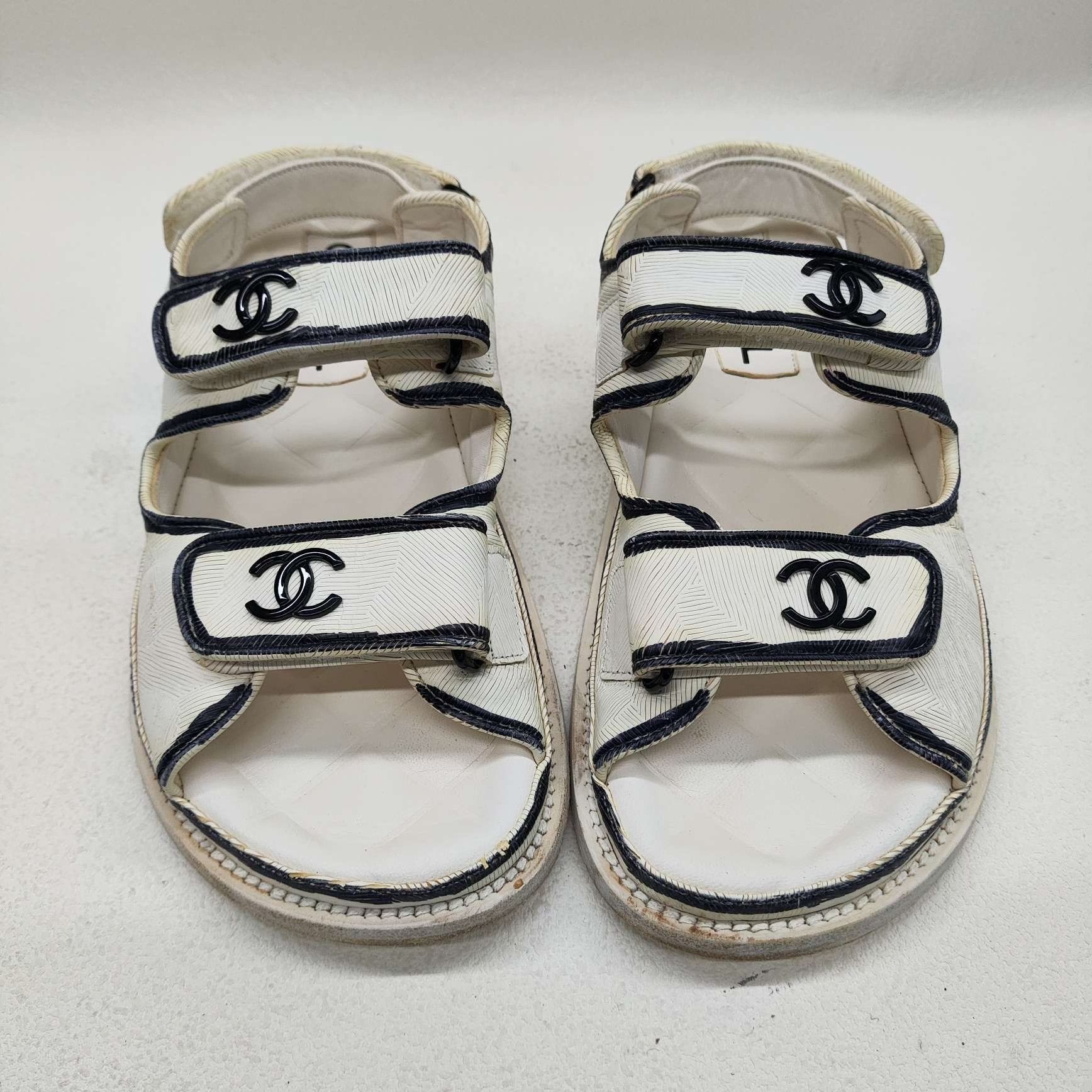 Chanel Chanel CC Logo Velcro Sandals Size 36.5 Size US 6.5 / IT 36.5 - 3 Thumbnail