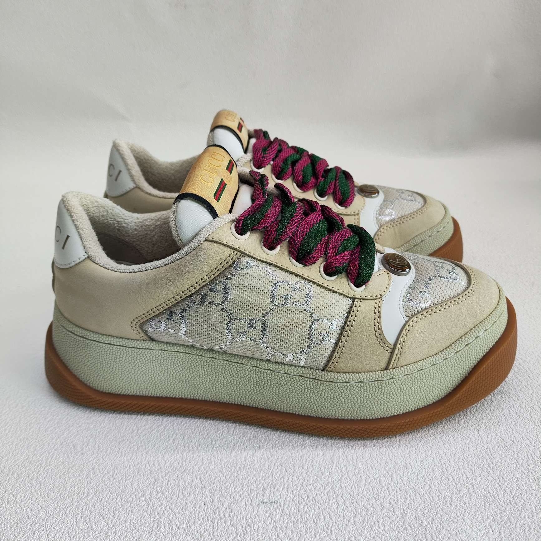 Gucci Gucci Screener GG Canvas Sneakers Size 34.5 Size US 4.5 / IT 34.5 - 5 Thumbnail