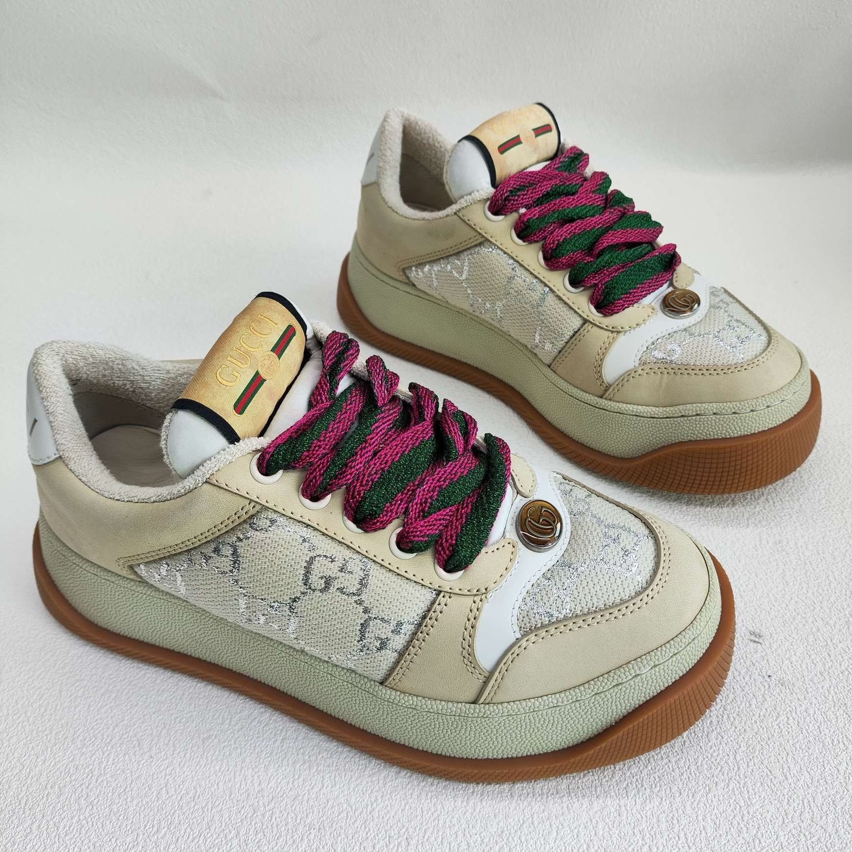 Gucci Gucci Screener GG Canvas Sneakers Size 34.5 Size US 4.5 / IT 34.5 - 4 Thumbnail