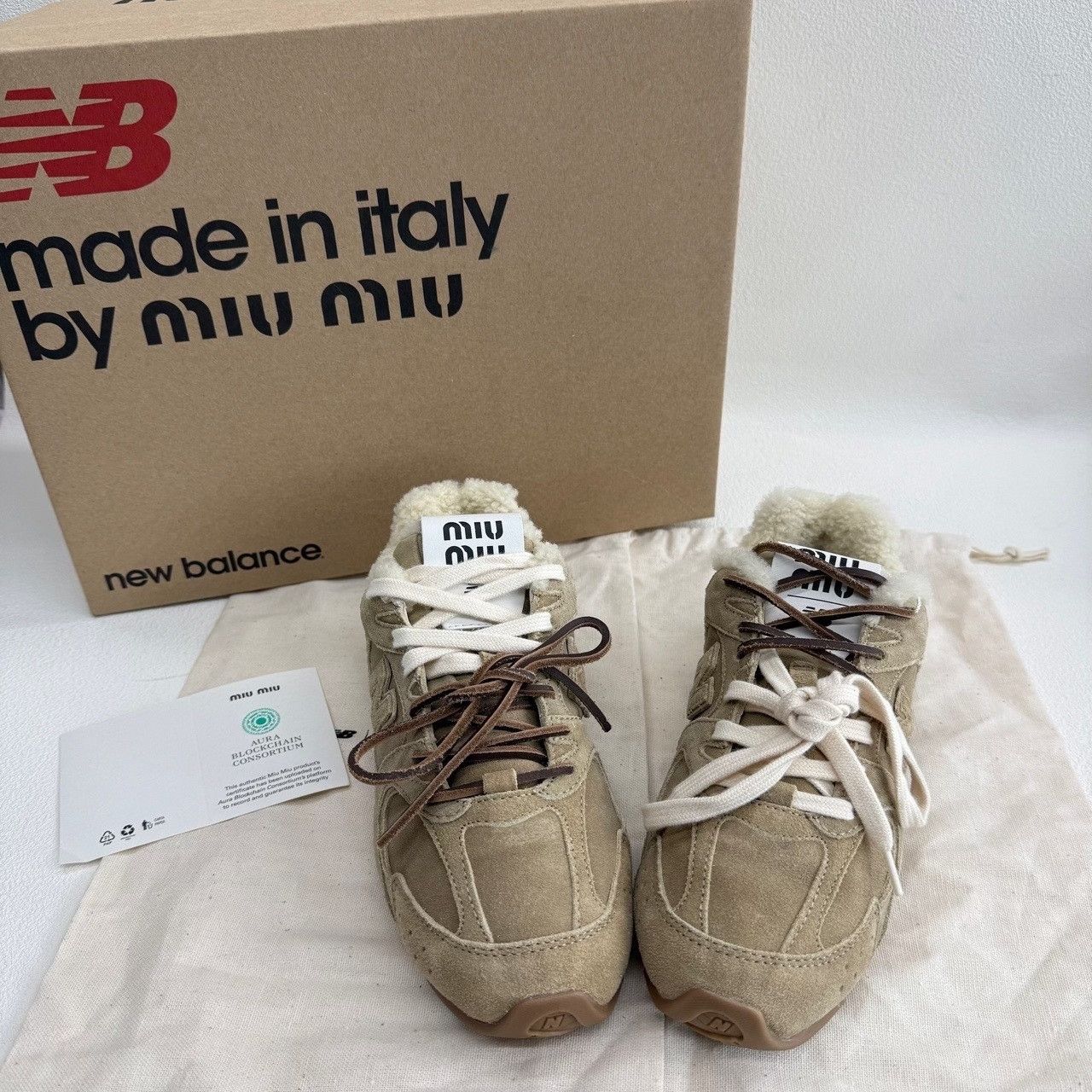 Miu Miu Miu Miu x New Balance 530 Shearling Sneakers Size 36 Size US 6 / IT 36 - 2 Thumbnail