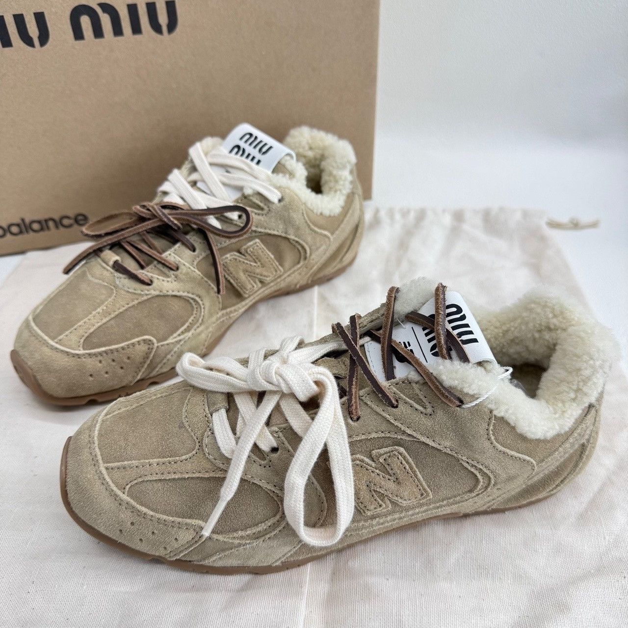 Miu Miu Miu Miu x New Balance 530 Shearling Sneakers Size 36 Size US 6 / IT 36 - 3 Thumbnail