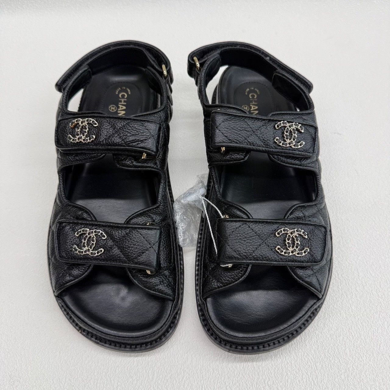 Chanel Chanel Quilted Leather CC Logo Sandals Size 36.5 Size US 6.5 / IT 36.5 - 3 Thumbnail
