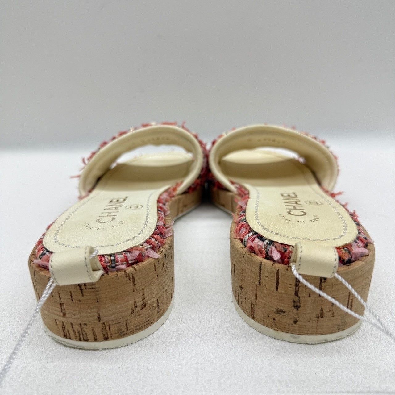 Chanel Chanel Tweed Chain Logo Slides Size 36 Size US 6 / IT 36 - 6 Thumbnail