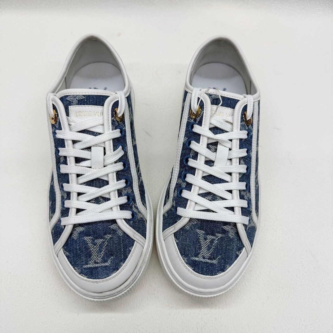 Louis Vuitton Louis Vuitton Denim Monogram Sneakers Size 37 Size US 7 / IT 37 - 10 Thumbnail