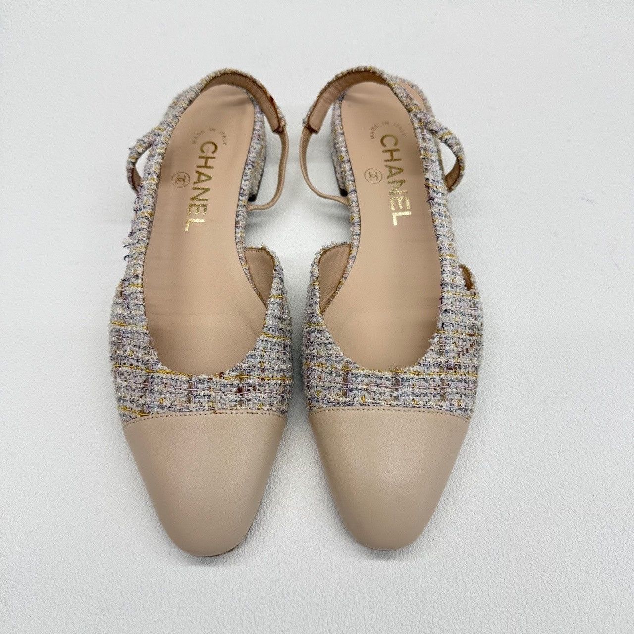 Chanel Chanel Tweed Slingback Flats Size 37 Size US 7 / IT 37 - 3 Thumbnail