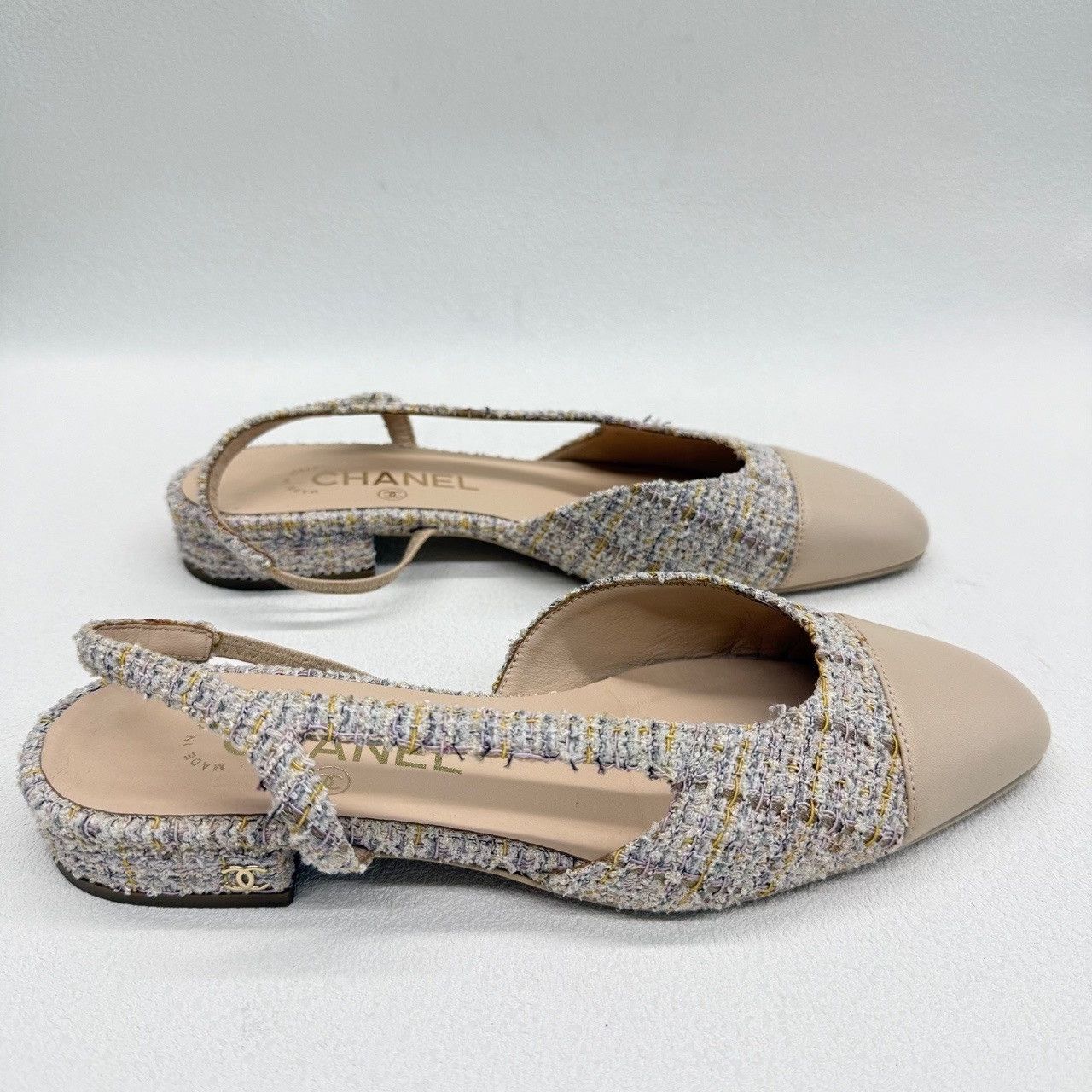 Chanel Chanel Tweed Slingback Flats Size 37 Size US 7 / IT 37 - 5 Thumbnail