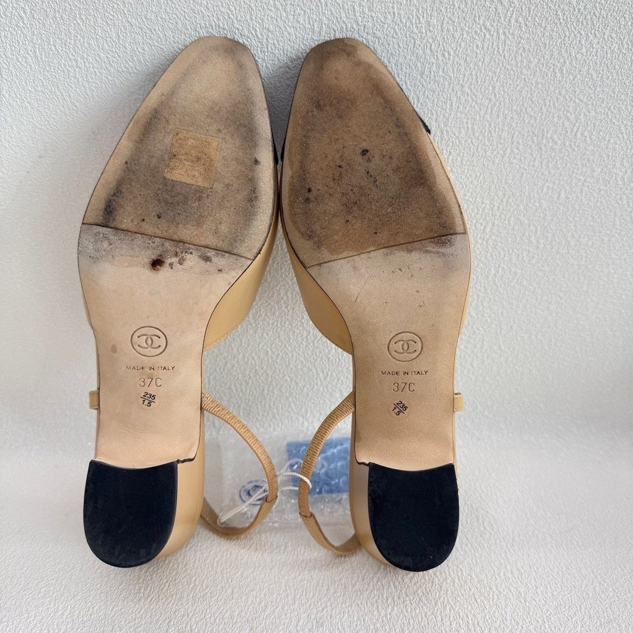 Chanel Chanel Beige Black Slingback Heels Size 37 Size US 6 / IT 36 - 8 Thumbnail