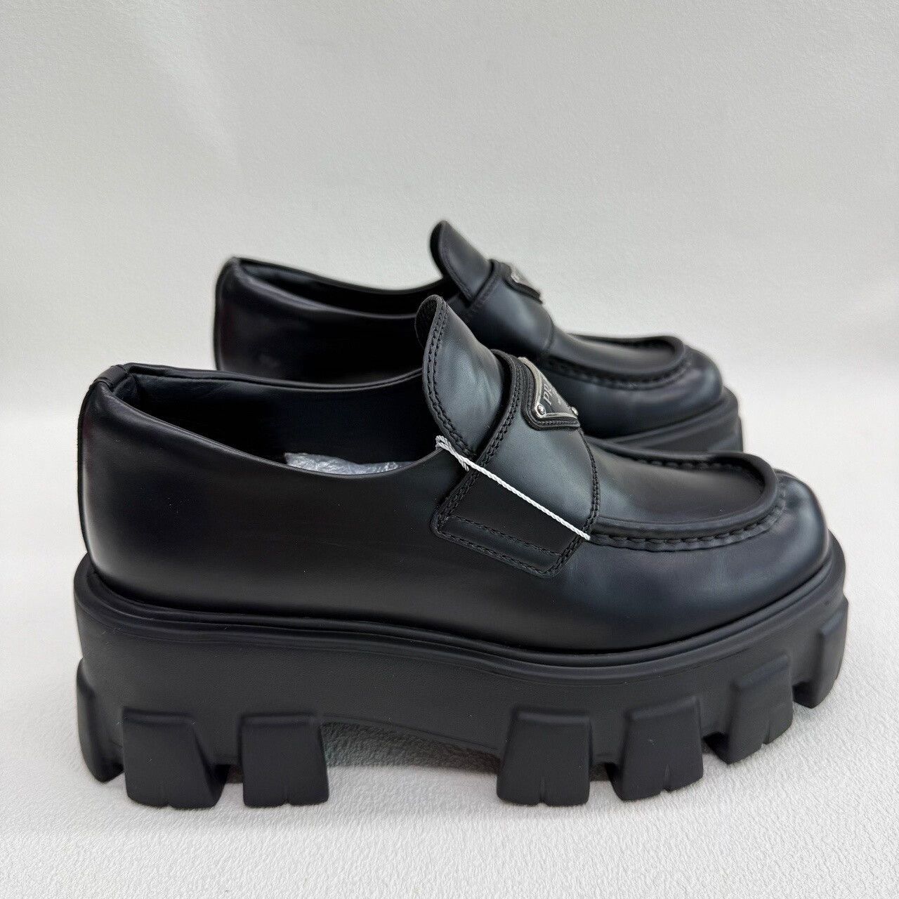 Prada Prada Monolith Leather Platform Loafers Size 37.5 Size US 7.5 / IT 37.5 - 5 Thumbnail