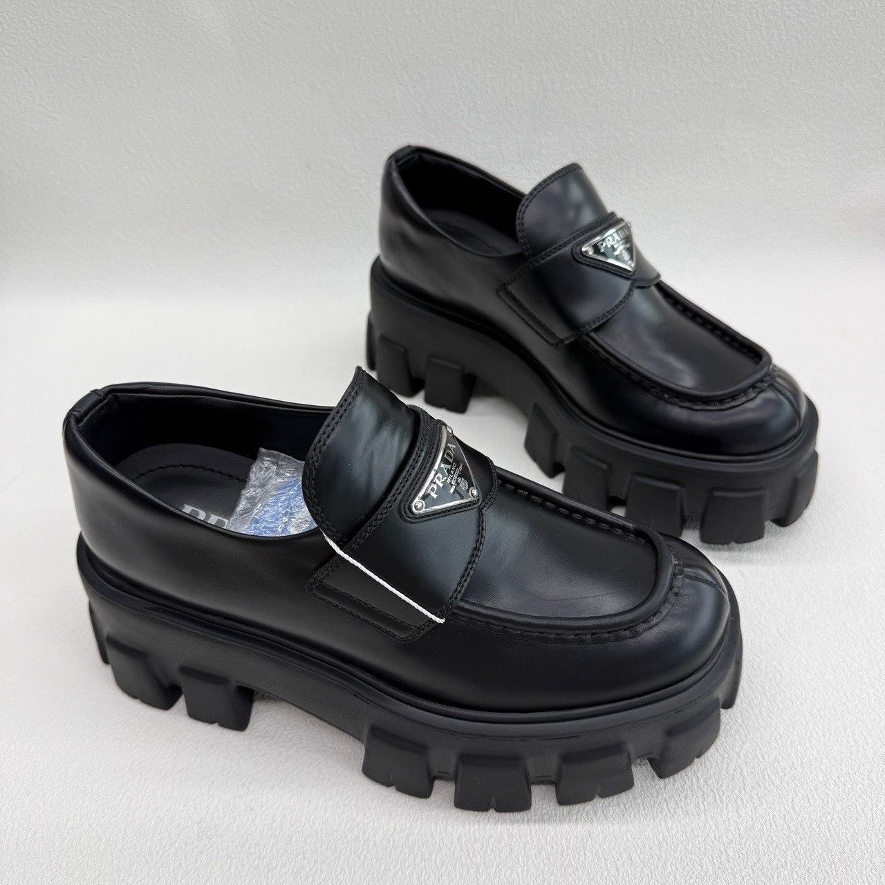 Prada Prada Monolith Leather Platform Loafers Size 37.5 Size US 7.5 / IT 37.5 - 4 Thumbnail