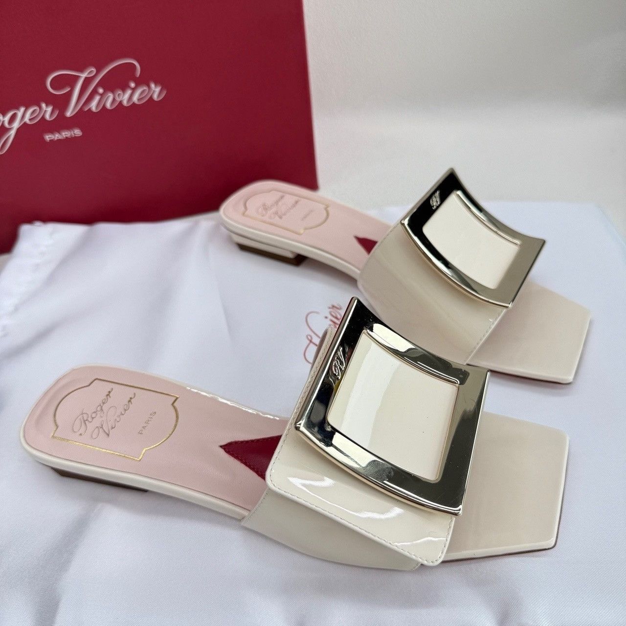 Roger Vivier Roger Vivier Square Buckle Sandals Size 35 Size US 5 / IT 35 - 4 Thumbnail