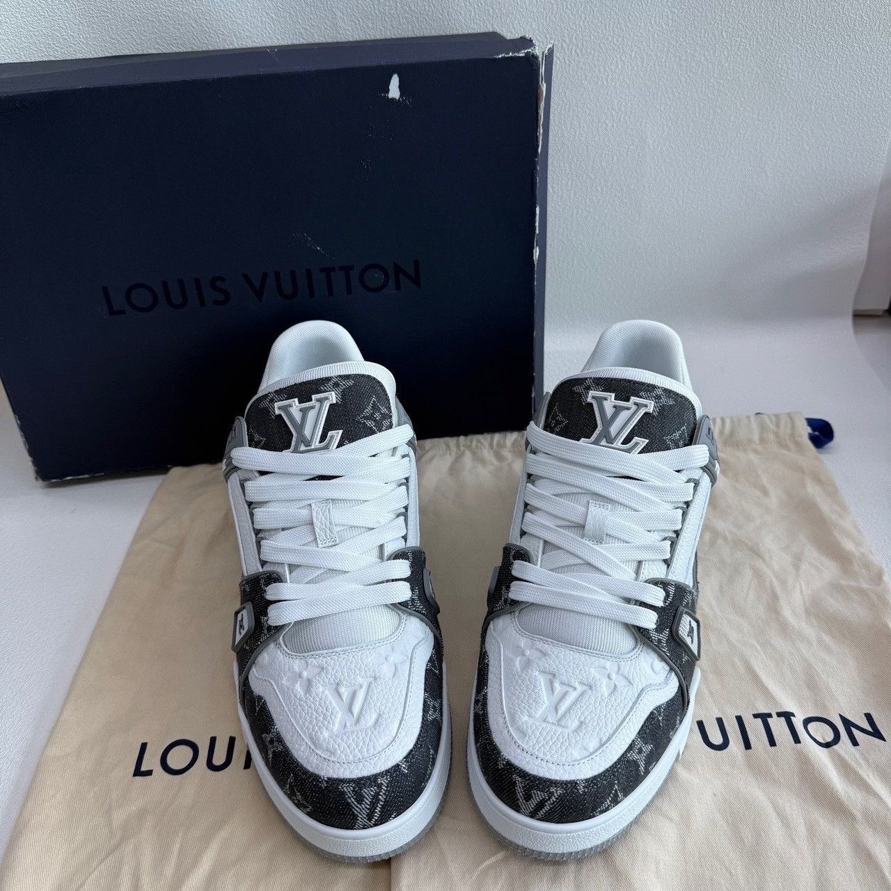 Louis Vuitton Louis Vuitton Monogram Denim Trainer Sneaker US 10 Size US 10 / EU 43 - 2 Thumbnail