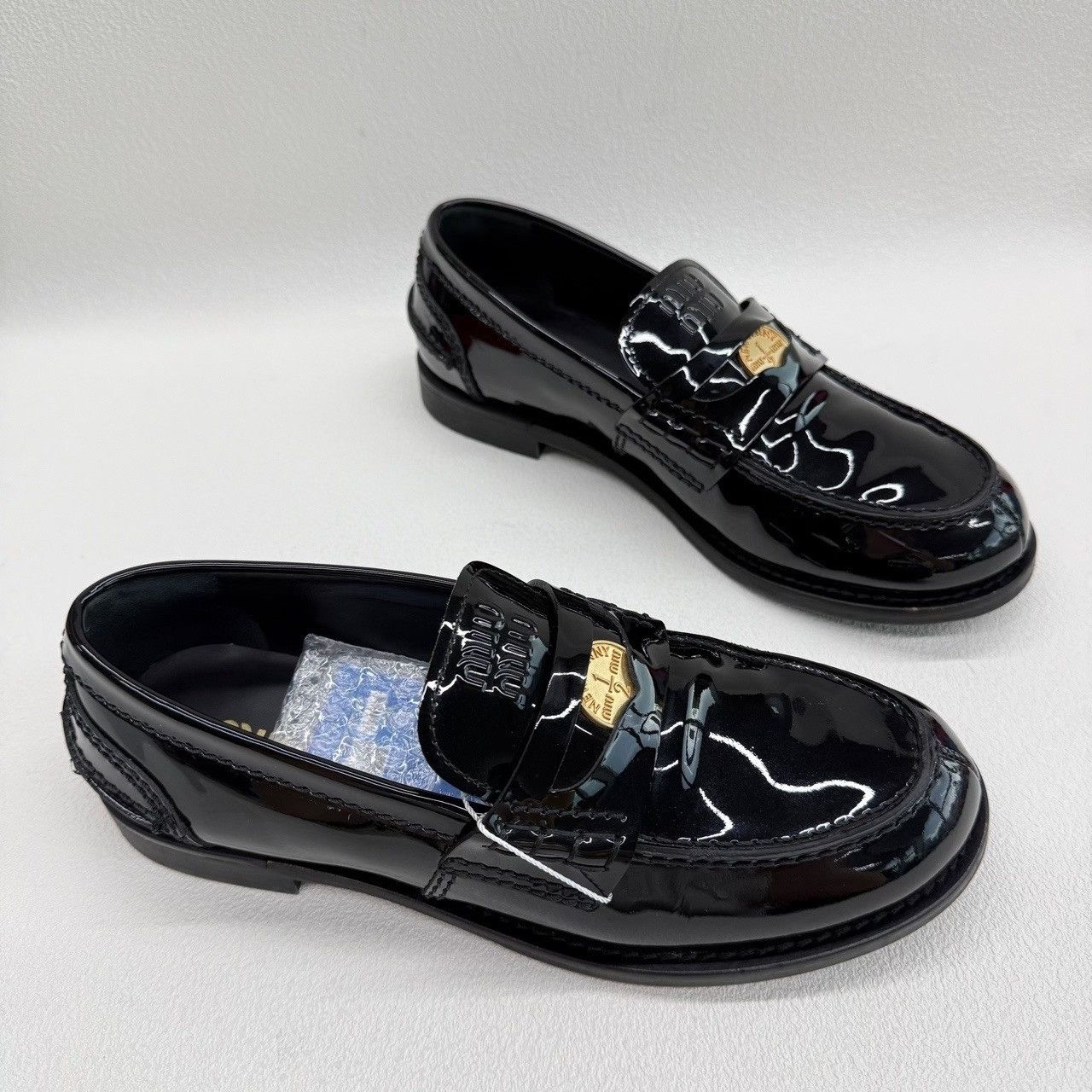 Miu Miu Miu Miu Patent Leather Penny Loafers Size 37.5 Size US 7.5 / IT 37.5 - 4 Thumbnail