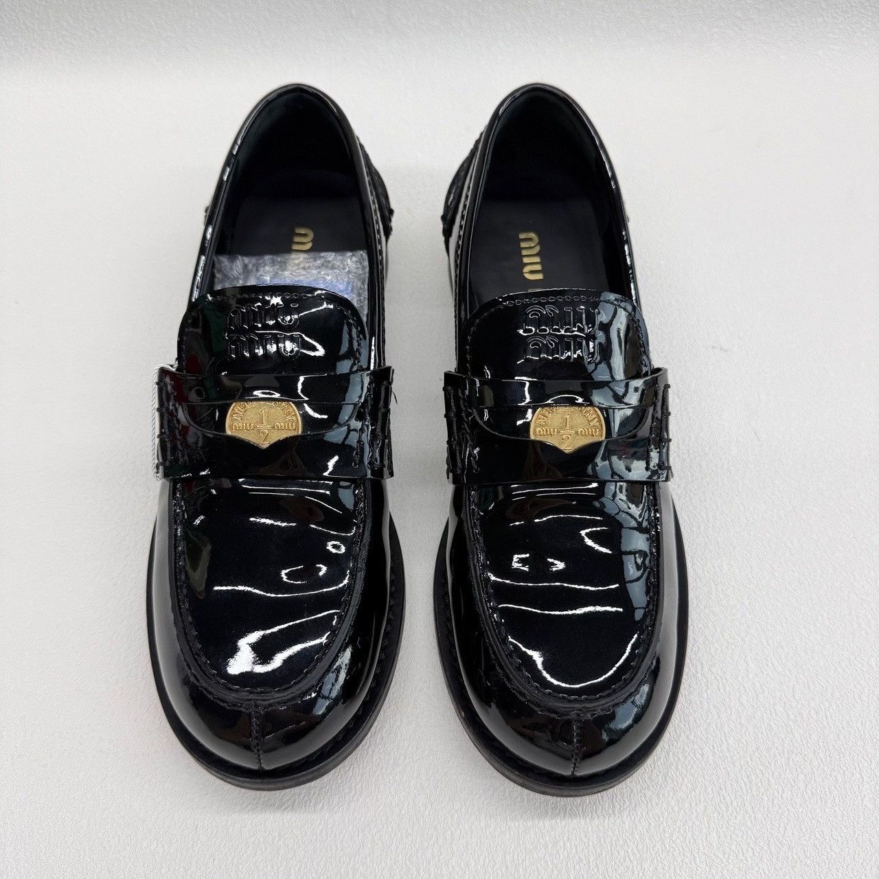 Miu Miu Miu Miu Patent Leather Penny Loafers Size 37.5 Size US 7.5 / IT 37.5 - 3 Thumbnail