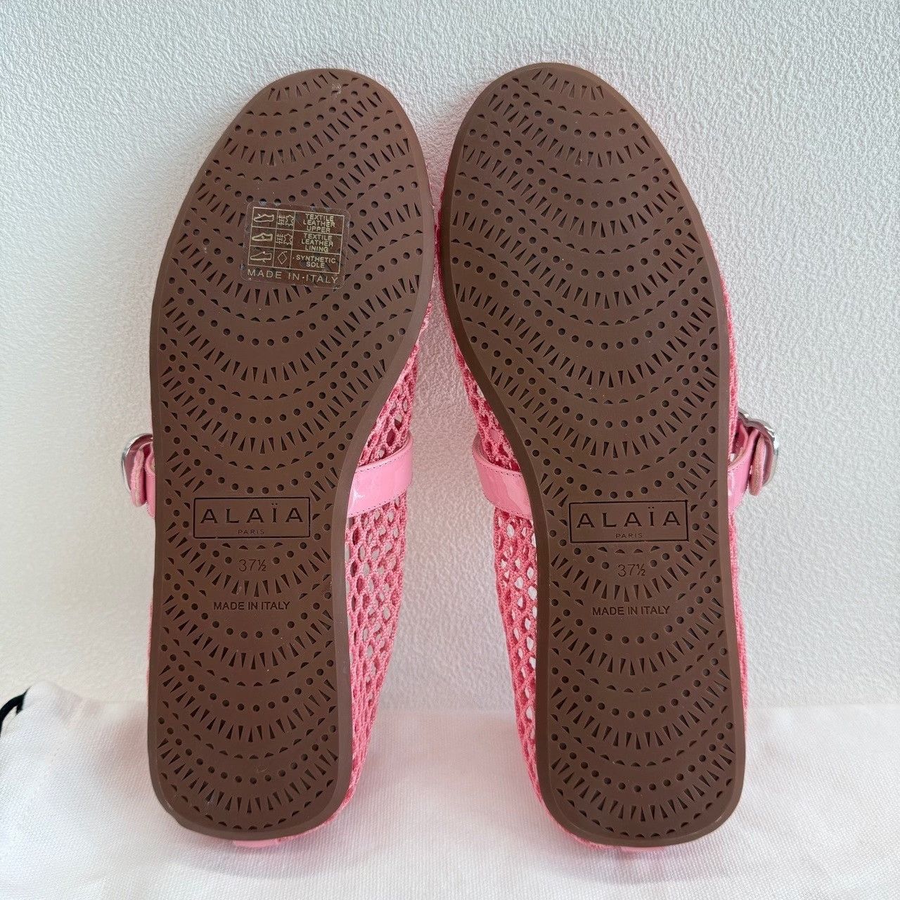 Alaia Alaia Pink Mesh Mary Jane Flats Size 37.5 Size US 7.5 / IT 37.5 - 8 Thumbnail
