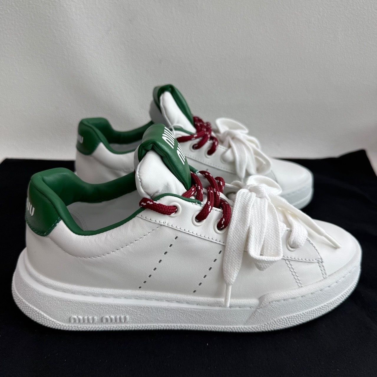 Miu Miu Miu Miu White Leather Sneakers Size 36 Size US 6 / IT 36 - 5 Thumbnail