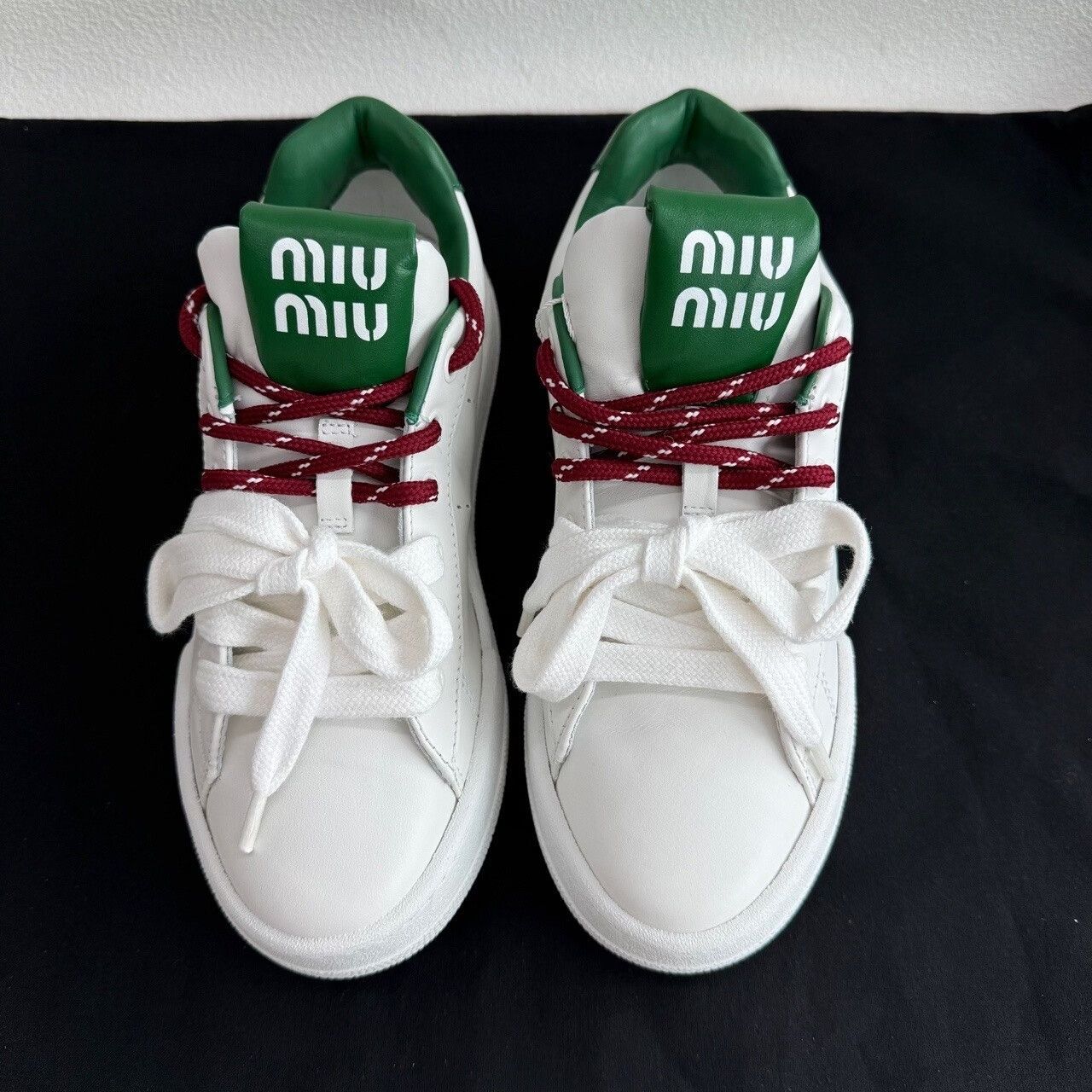 Miu Miu Miu Miu White Leather Sneakers Size 36 Size US 6 / IT 36 - 3 Thumbnail
