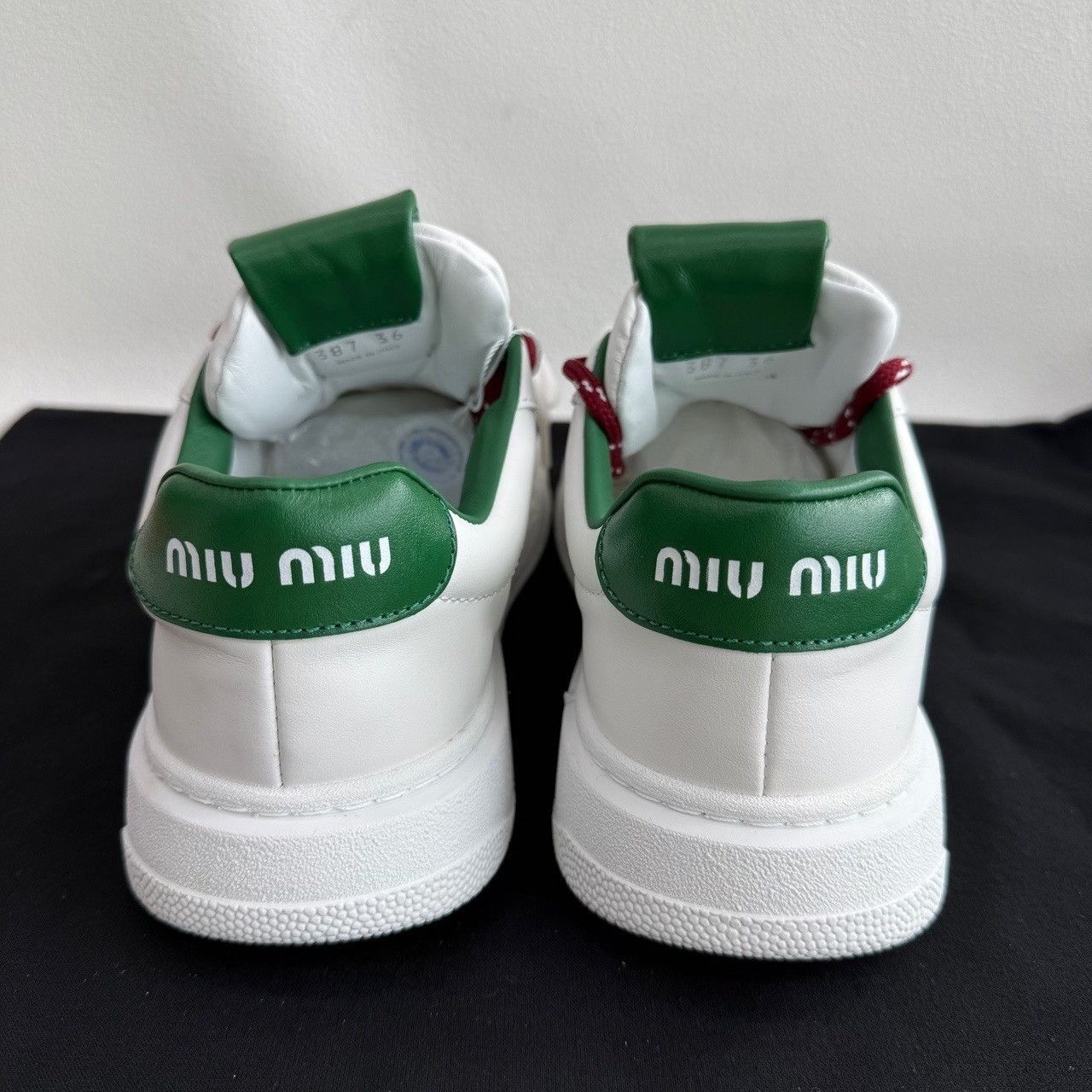 Miu Miu Miu Miu White Leather Sneakers Size 36 Size US 6 / IT 36 - 6 Thumbnail