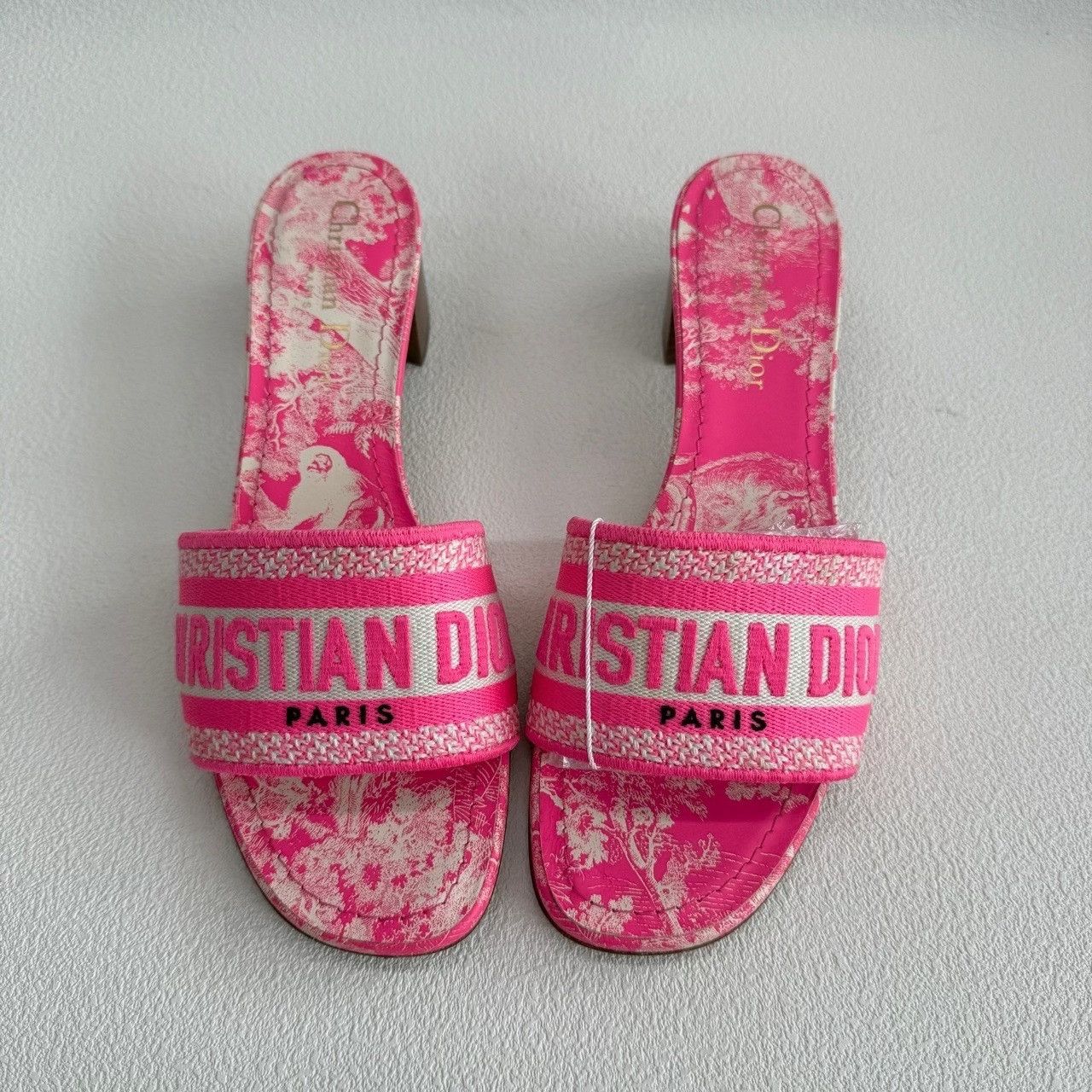 Dior Dior Pink Dway Canvas Mules Size 36.5 Size US 6.5 / IT 36.5 - 10 Thumbnail