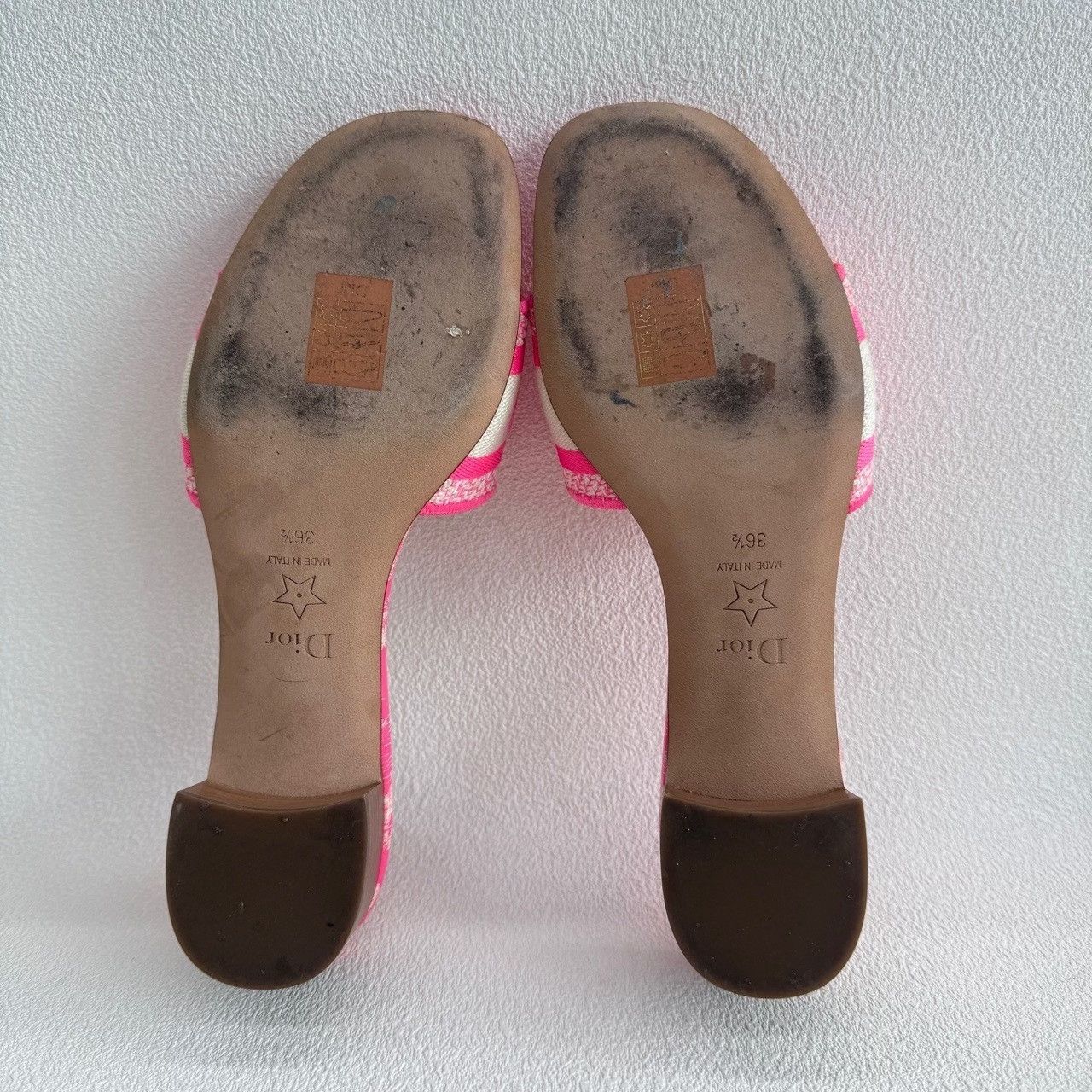 Dior Dior Pink Dway Canvas Mules Size 36.5 Size US 6.5 / IT 36.5 - 8 Thumbnail
