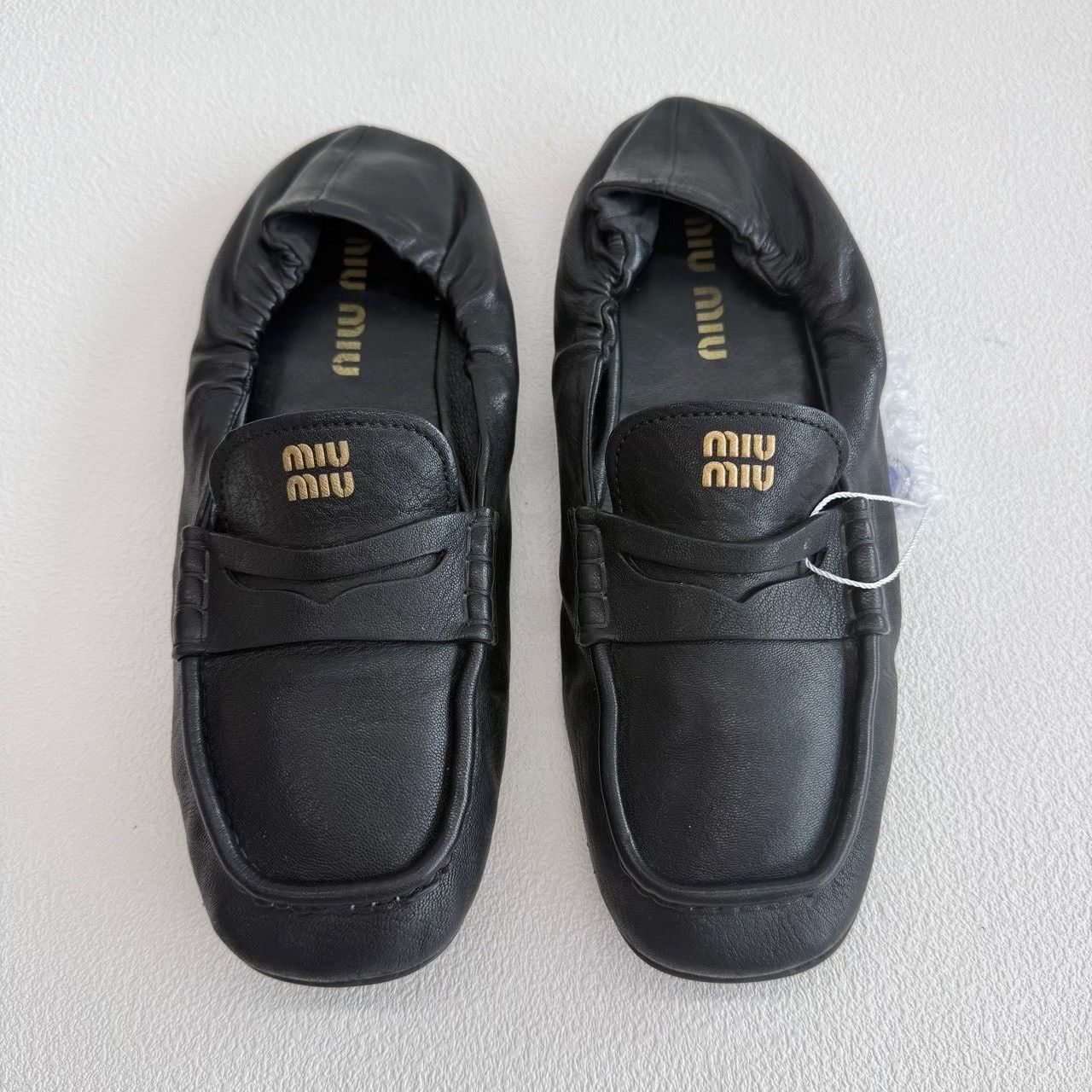 Miu Miu Miu Miu Ruched Nappa Leather Flats Size 37.5 Size US 7.5 / IT 37.5 - 3 Thumbnail