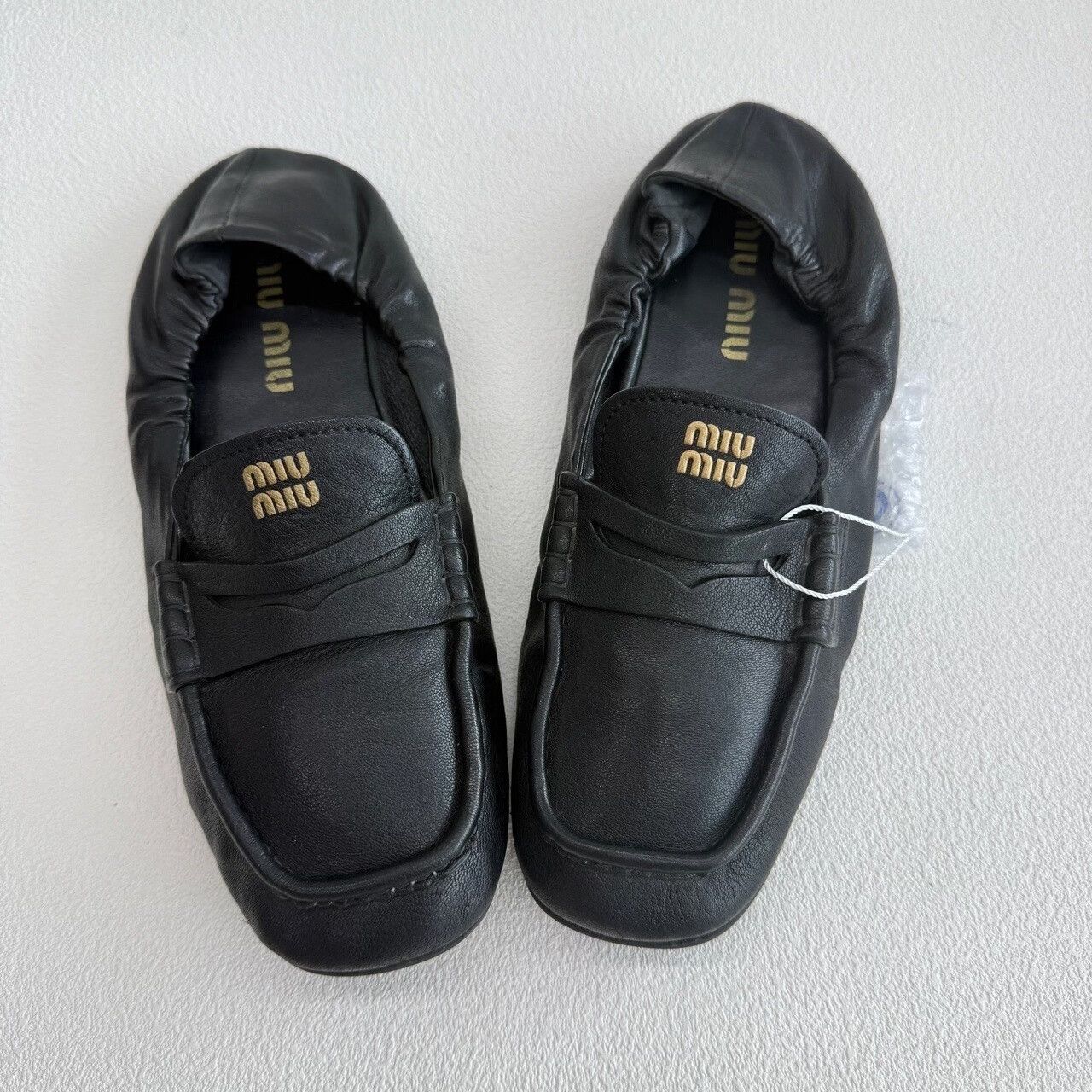 Miu Miu Miu Miu Ruched Nappa Leather Flats Size 37.5 Size US 7.5 / IT 37.5 - 10 Thumbnail