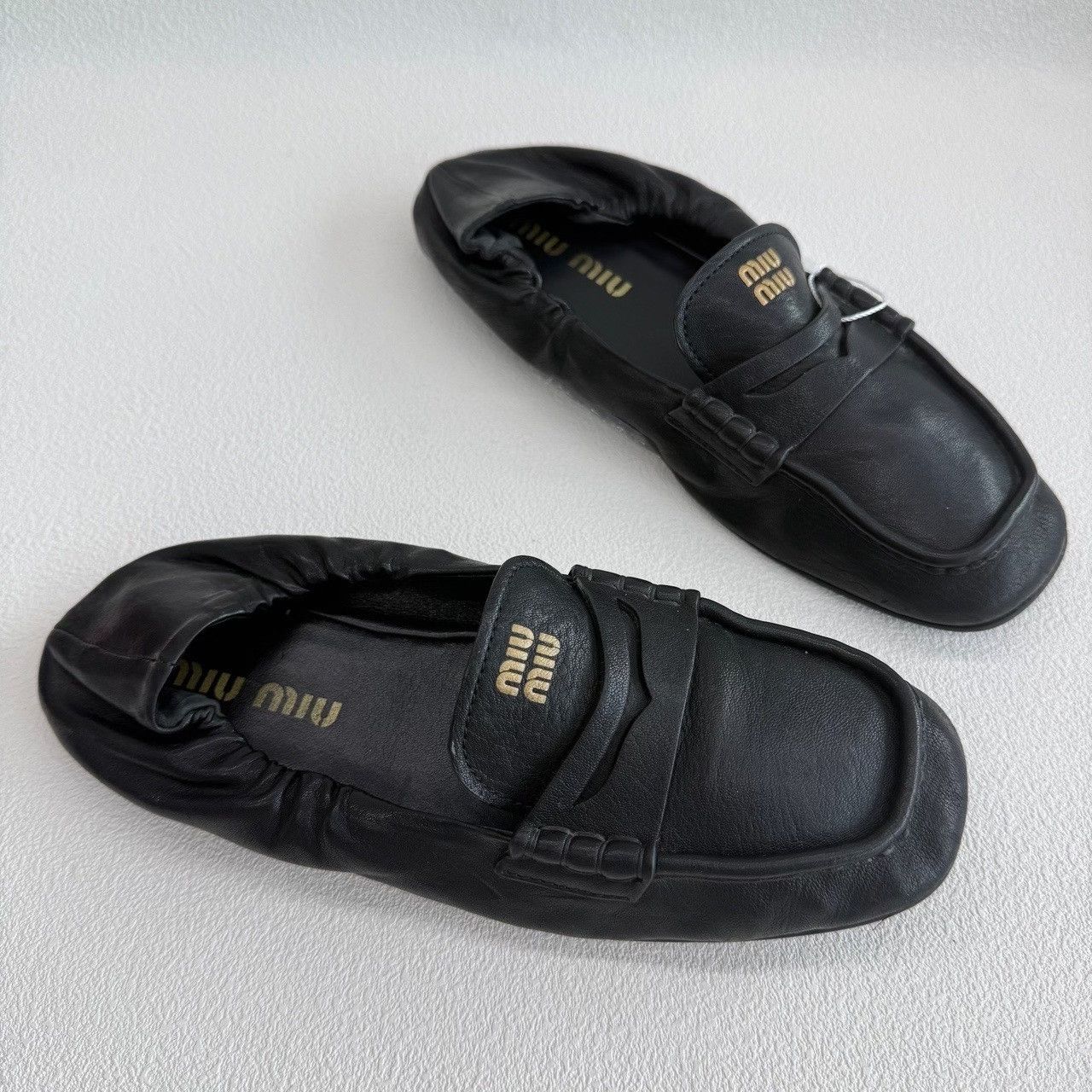 Miu Miu Miu Miu Ruched Nappa Leather Flats Size 37.5 Size US 7.5 / IT 37.5 - 4 Thumbnail