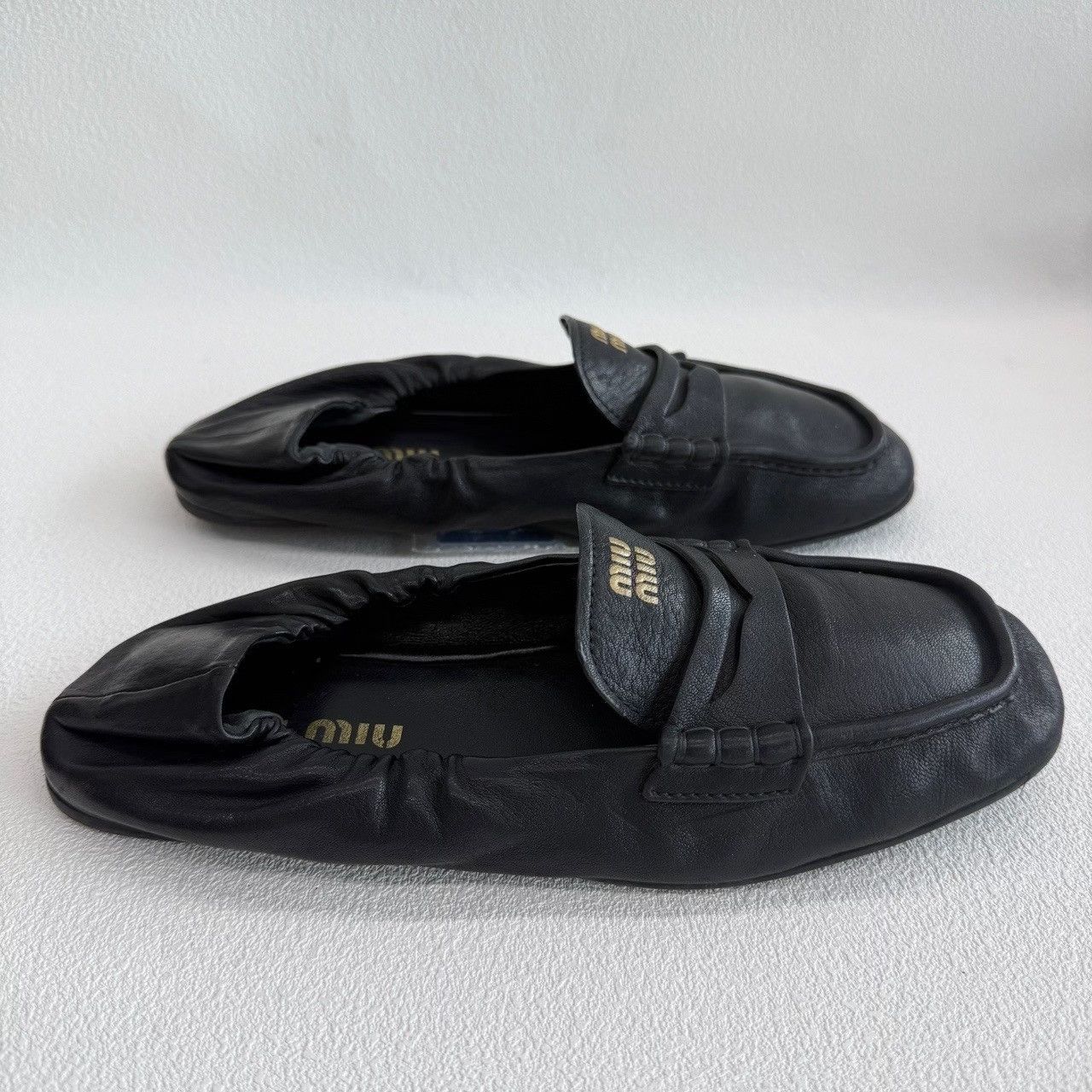 Miu Miu Miu Miu Ruched Nappa Leather Flats Size 37.5 Size US 7.5 / IT 37.5 - 5 Thumbnail