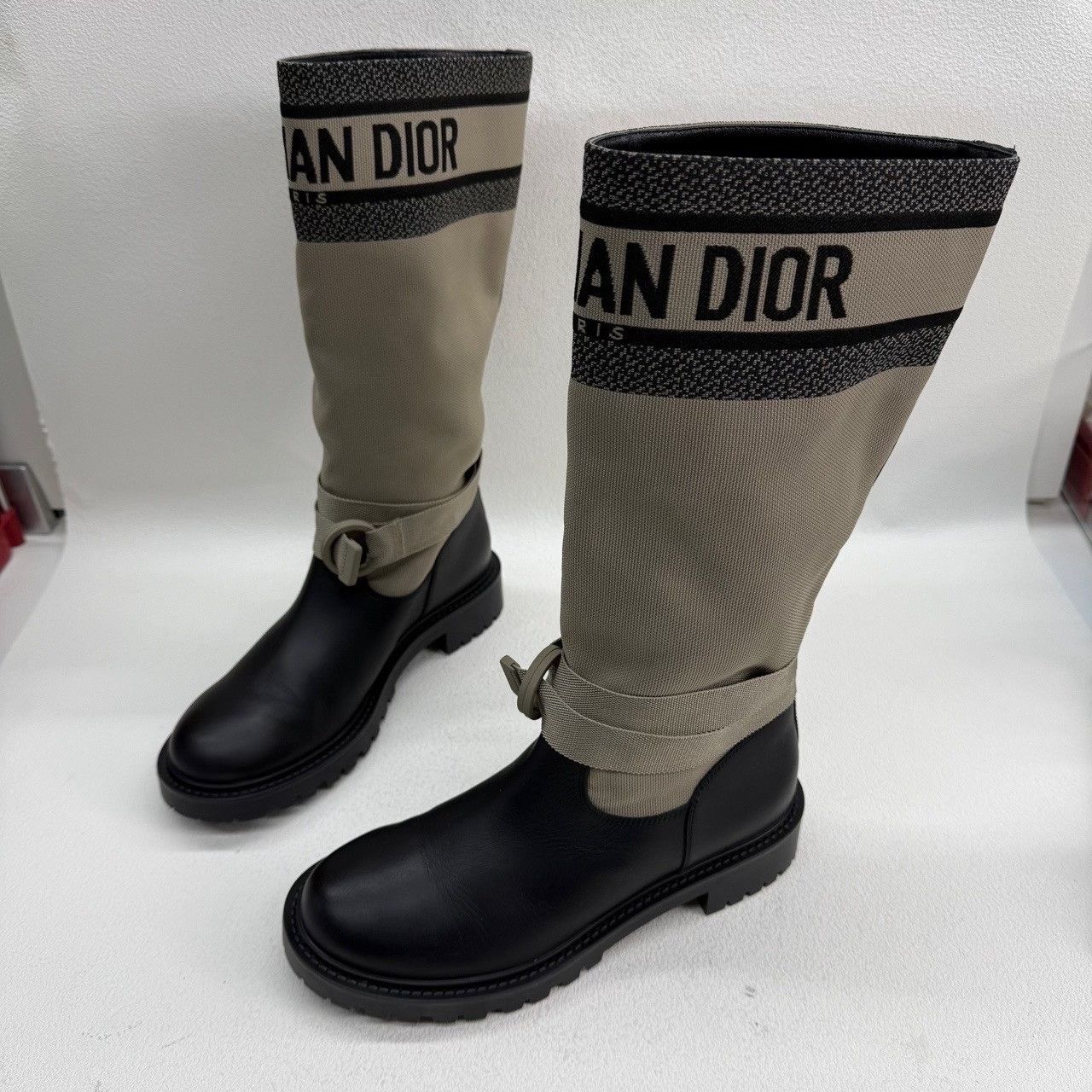 Dior Dior D-Major Canvas Leather Boots Size 38.5 Size US 8.5 / IT 38.5 - 2 Thumbnail