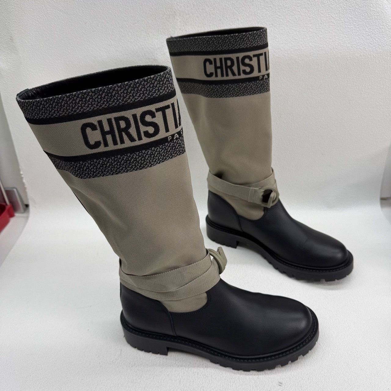 Dior Dior D-Major Canvas Leather Boots Size 38.5 Size US 8.5 / IT 38.5 - 4 Thumbnail