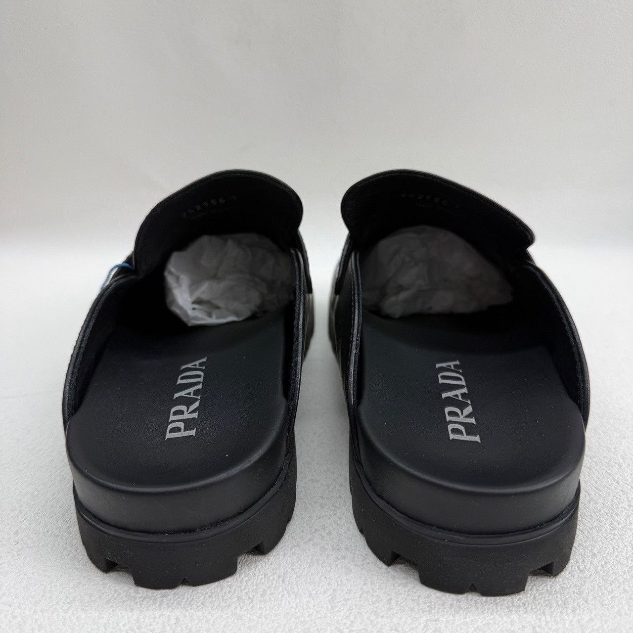 Prada Prada Metal Logo Leather Slip Ons Size 8 Size US 8 / EU 41 - 8 Thumbnail