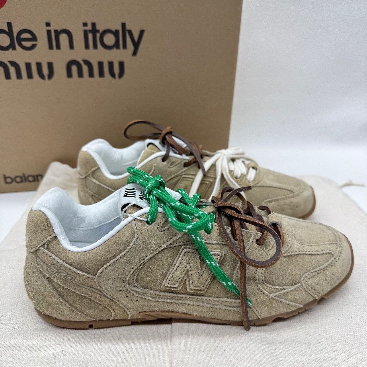 Miu Miu × New Balance Miu Miu x New Balance Suede Sneakers Size 36.5 Size US 6.5 / IT 36.5 - 6 Thumbnail
