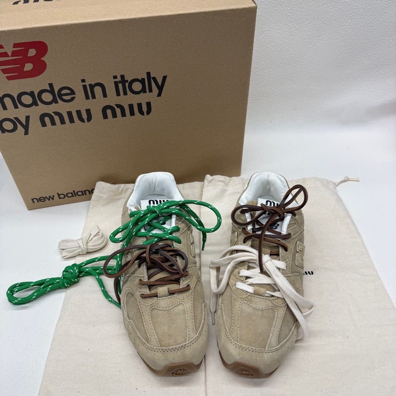 Miu Miu × New Balance Miu Miu x New Balance Suede Sneakers Size 36.5 Size US 6.5 / IT 36.5 - 2 Thumbnail