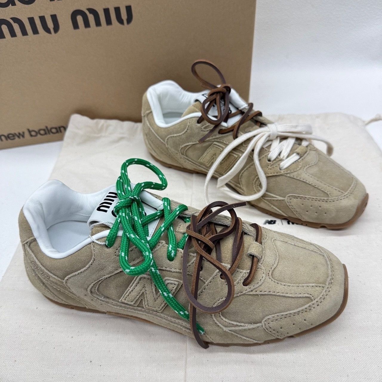 Miu Miu × New Balance Miu Miu x New Balance Suede Sneakers Size 36.5 Size US 6.5 / IT 36.5 - 5 Thumbnail