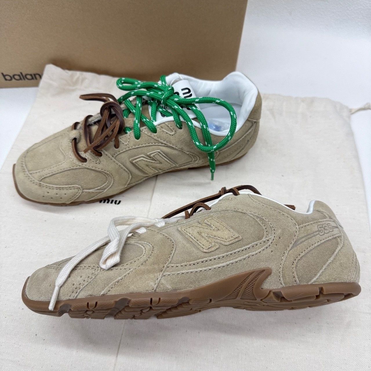 Miu Miu × New Balance Miu Miu x New Balance Suede Sneakers Size 36.5 Size US 6.5 / IT 36.5 - 10 Thumbnail