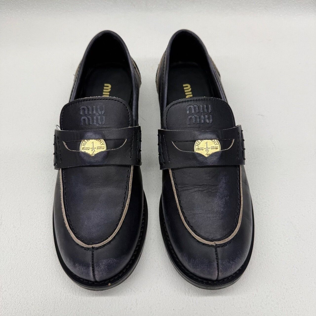 Miu Miu Miu Miu Coin Leather Loafers Size 39 Size US 9 / IT 39 - 3 Thumbnail
