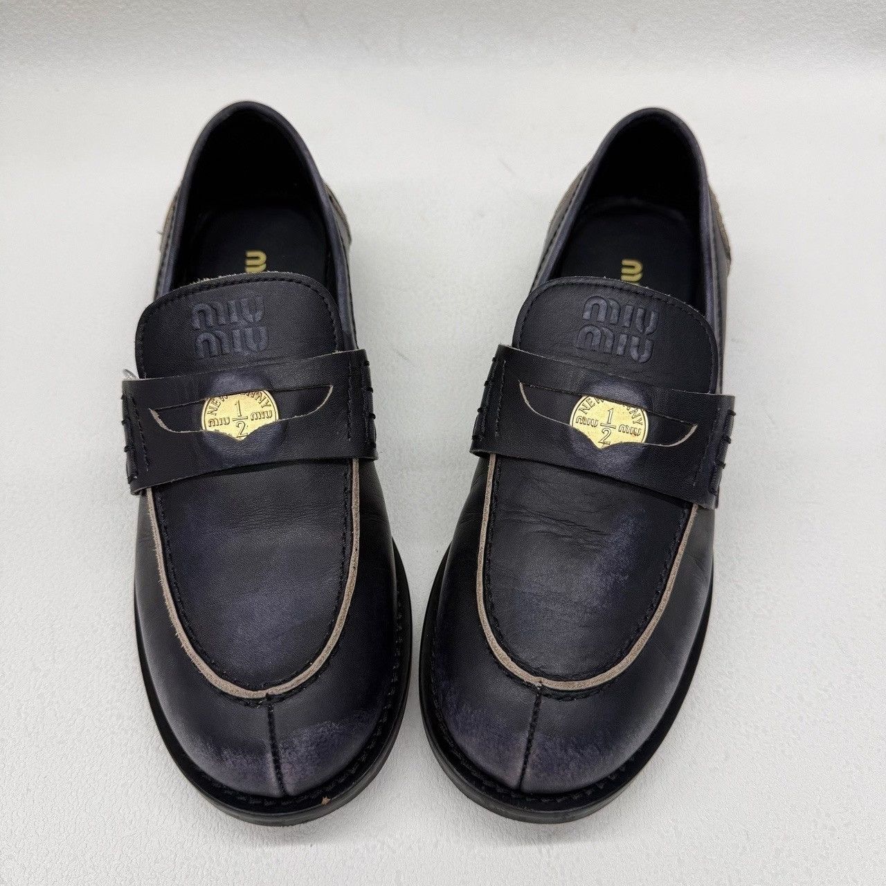 Miu Miu Miu Miu Coin Leather Loafers Size 39 Size US 9 / IT 39 - 10 Thumbnail