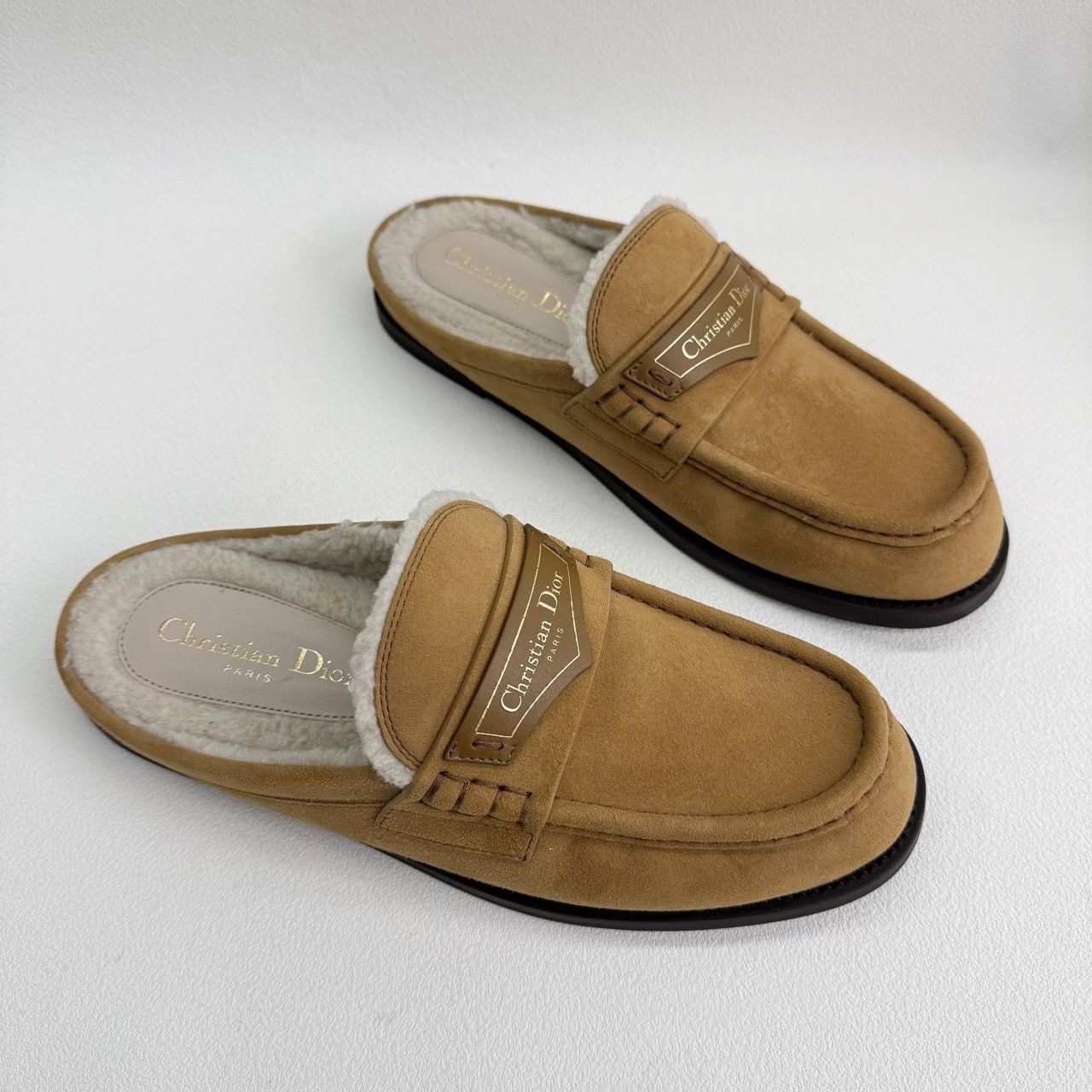 Dior Dior Suede Shearling Mules Size 37 Size US 7 / IT 37 - 4 Thumbnail