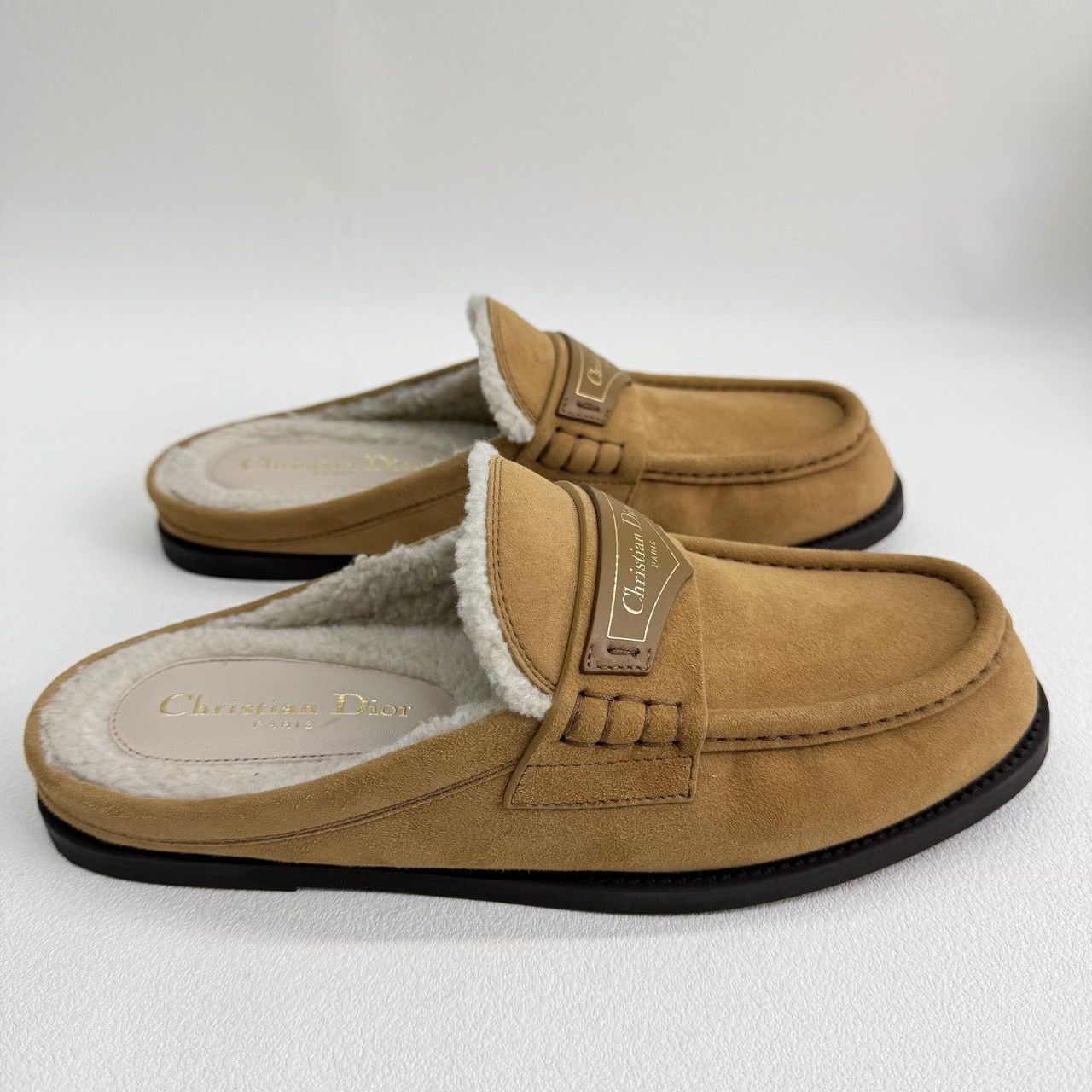 Dior Dior Suede Shearling Mules Size 37 Size US 7 / IT 37 - 5 Thumbnail