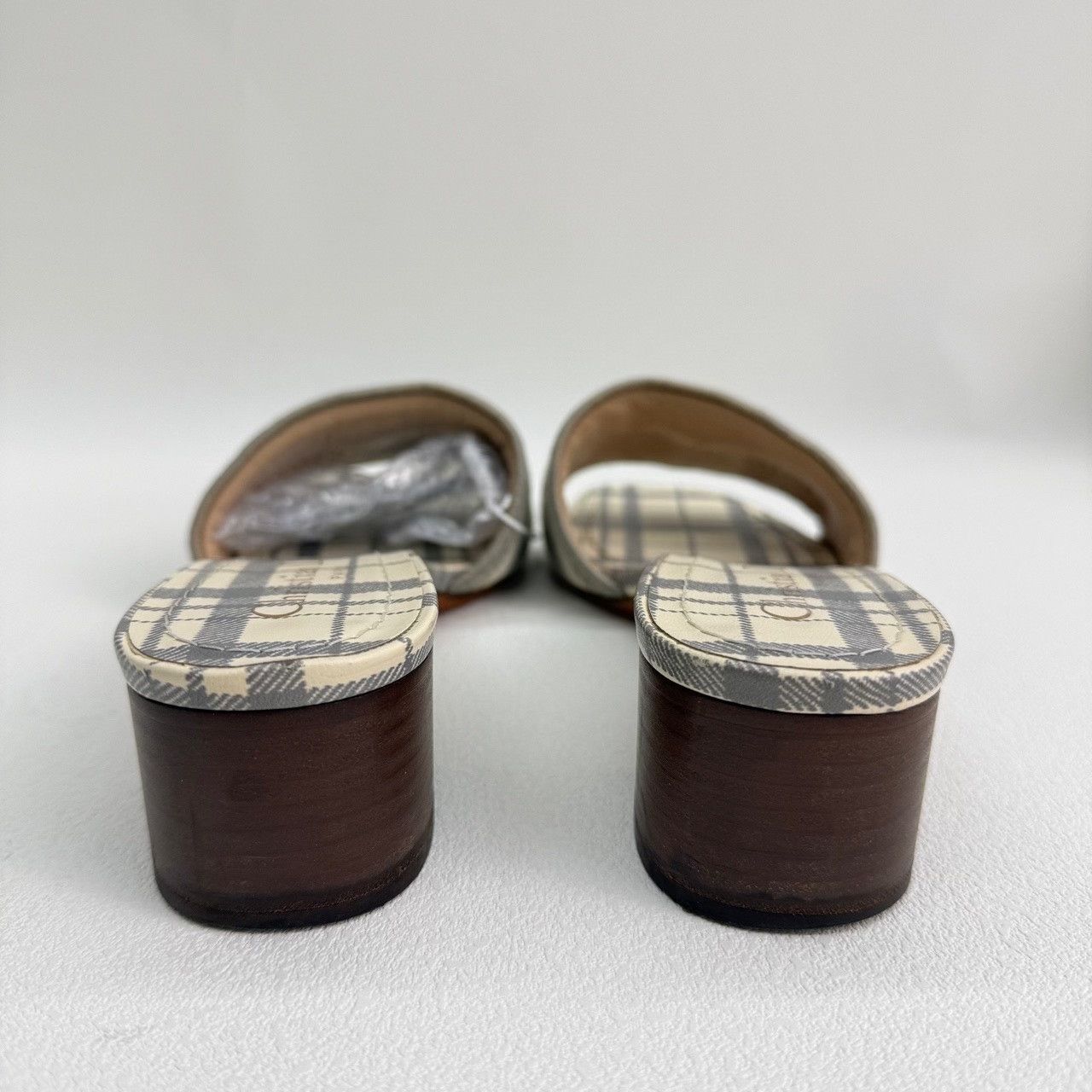 Dior Dior Dway Plaid Logo Mid-Heel Slides Size 37 Size US 7 / IT 37 - 6 Thumbnail