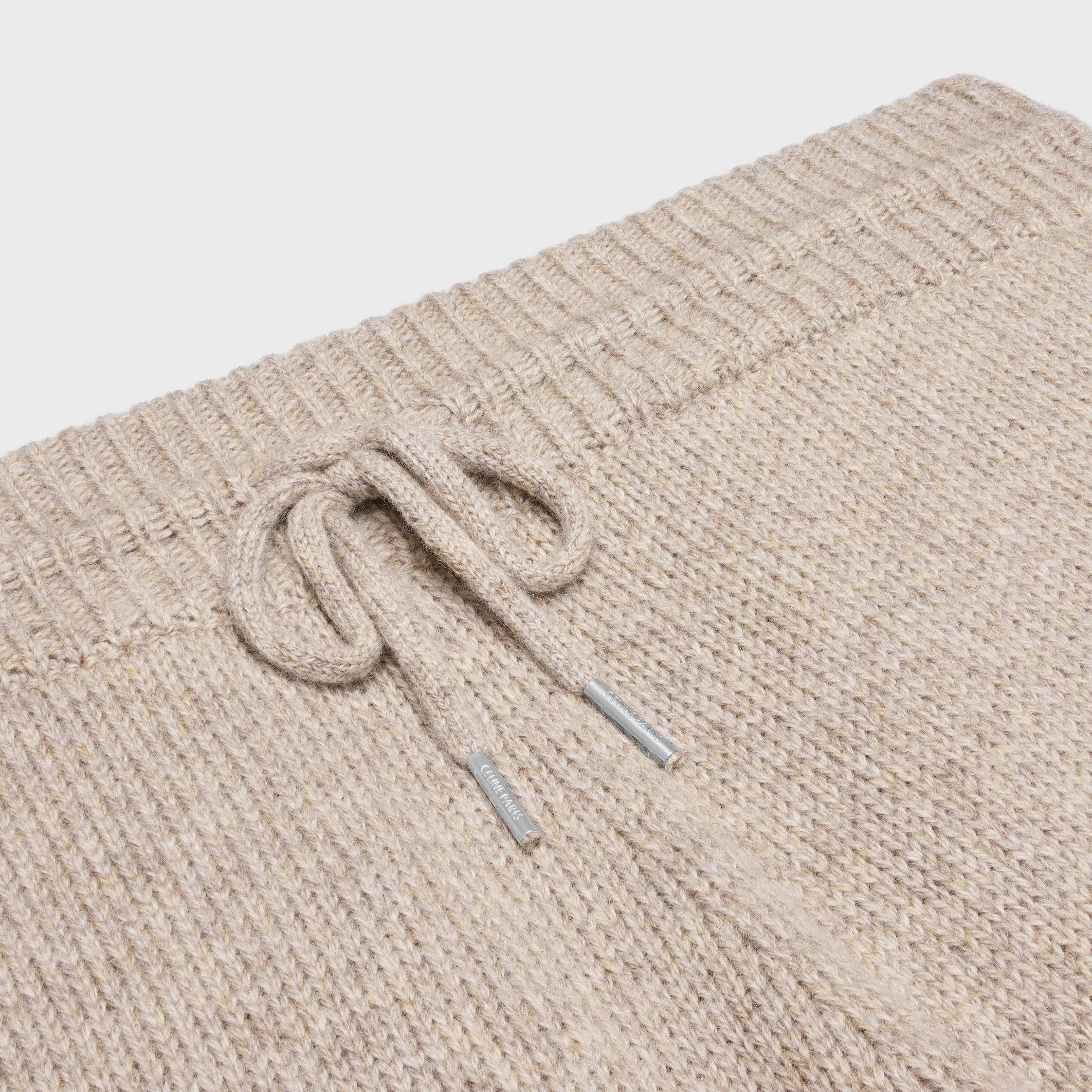 Celine TRIOMPHE TRACK PANTS IN SEAMLESS CASHMERE beige Size US 29 - 3 Thumbnail