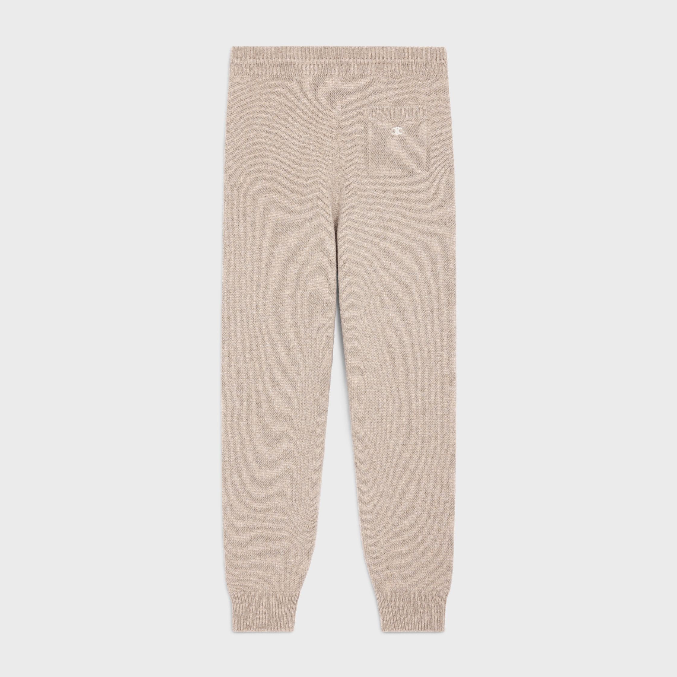 Celine TRIOMPHE TRACK PANTS IN SEAMLESS CASHMERE beige Size US 34 / EU 50 - 2 Thumbnail