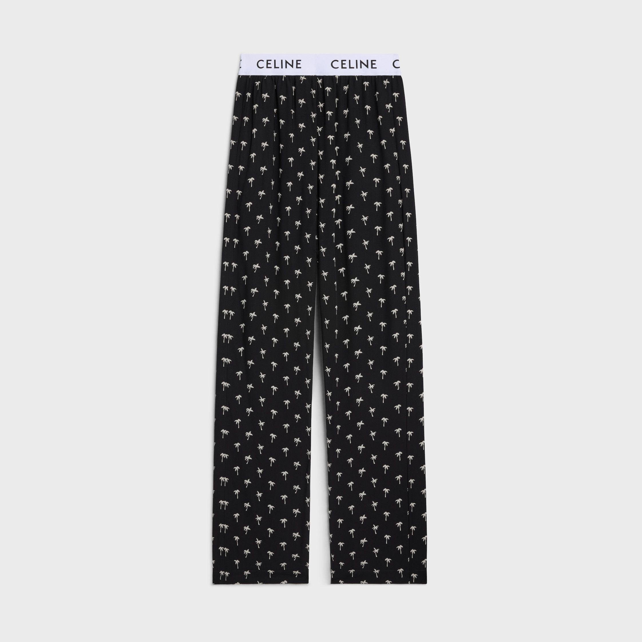 Celine PAJAMA PANTS IN PRINTED VISCOSE black/chalk Size US 34 / EU 50 - 2 Thumbnail