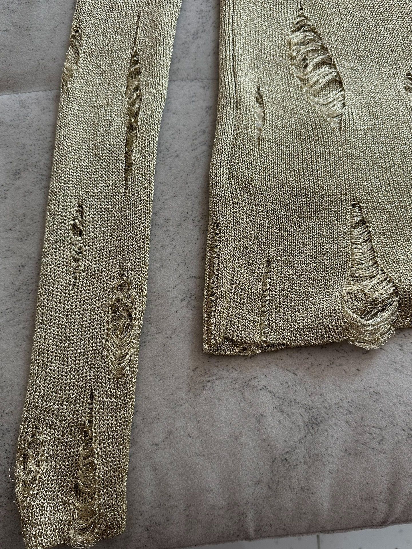 Junya Watanabe Junya Watanabe 2003 Distressed Gold Thread Top Size M / US 6-8 / IT 42-44 - 7 Thumbnail