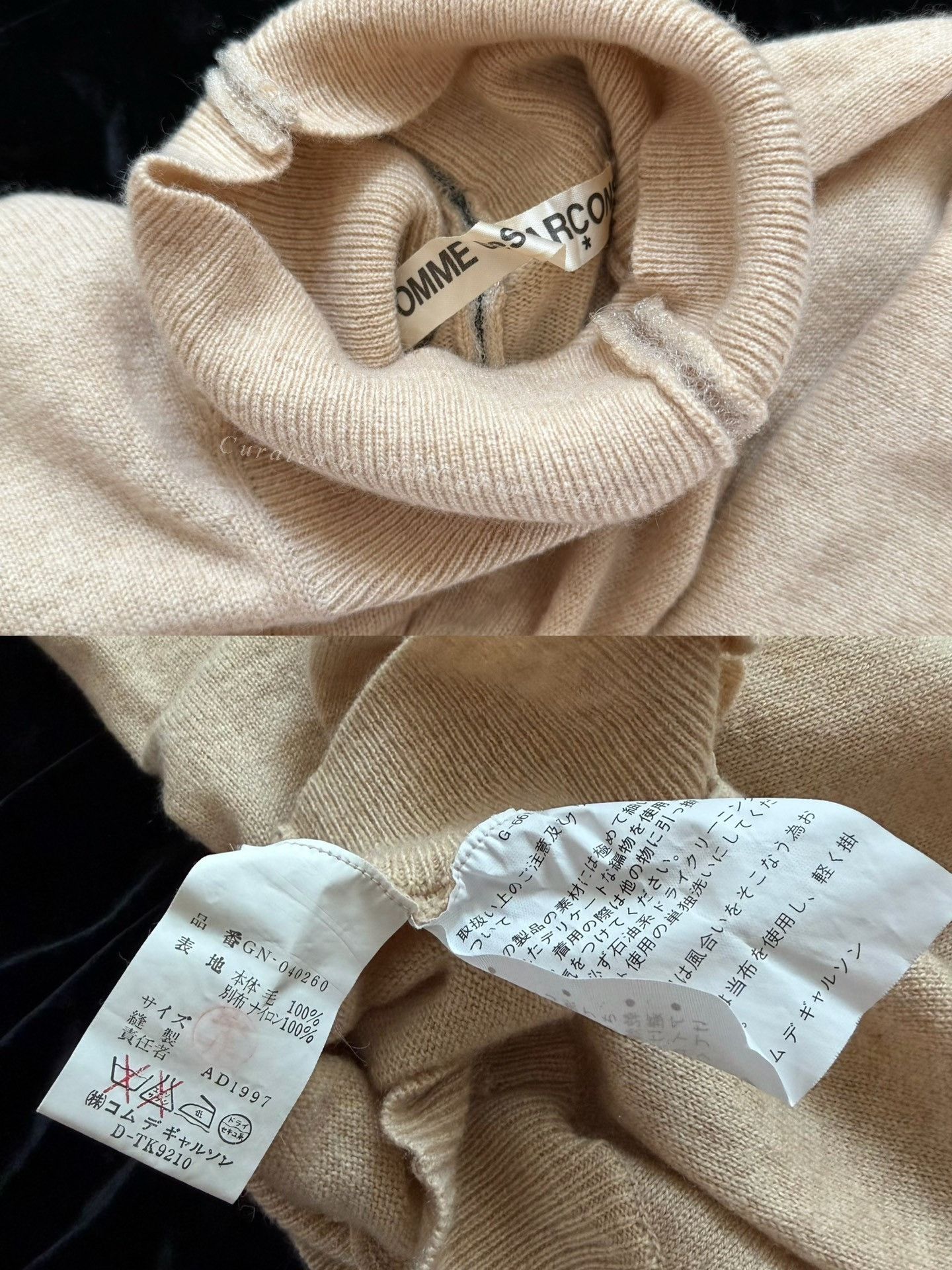 Rei Kawakubo Comme des Garçons 1997 Kite Sleeve Cashmere Sweater Size M / US 6-8 / IT 42-44 - 9 Thumbnail